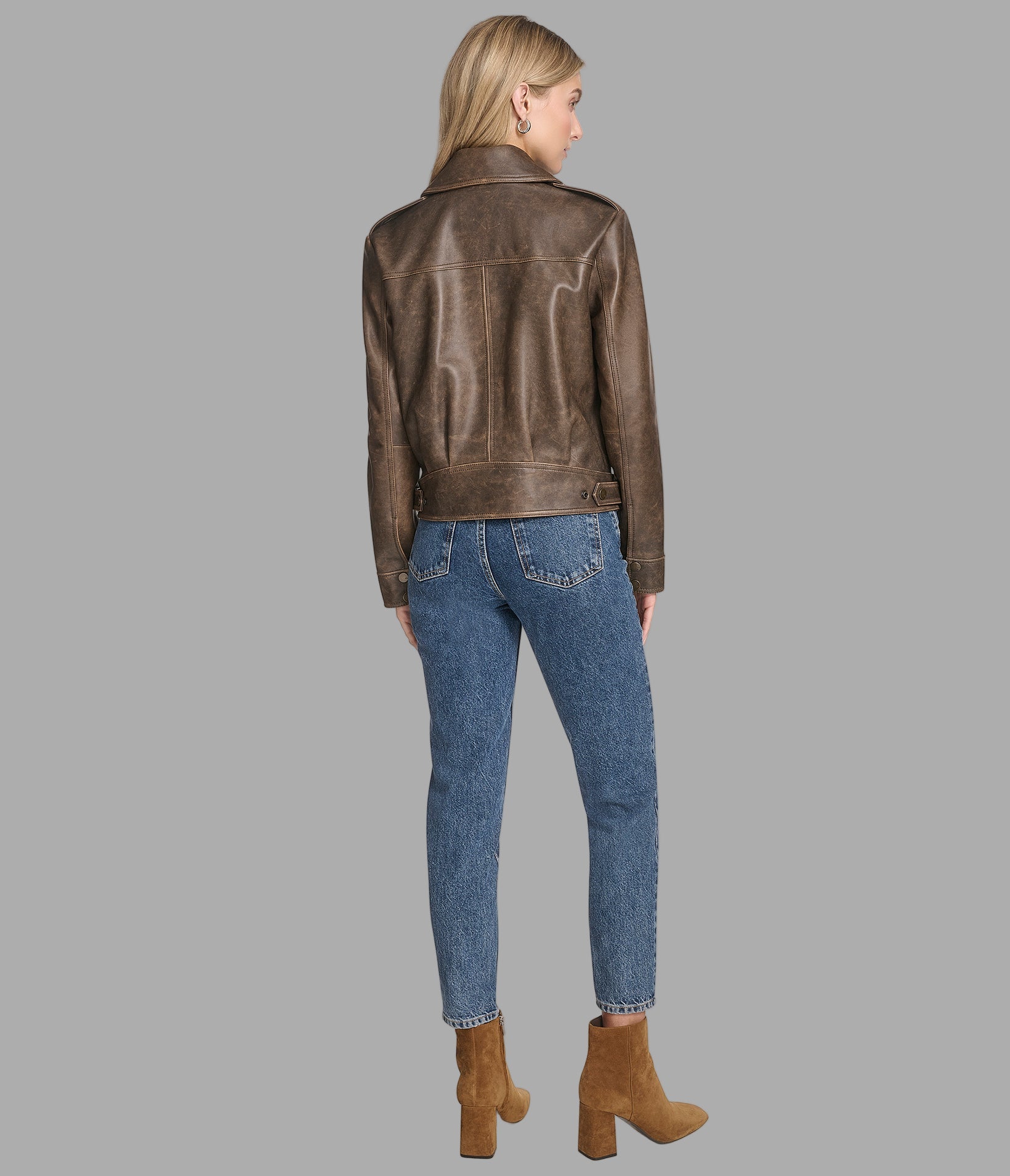 Addis Leather Aviator Jacket View 3 | Women's Jackets & Coats