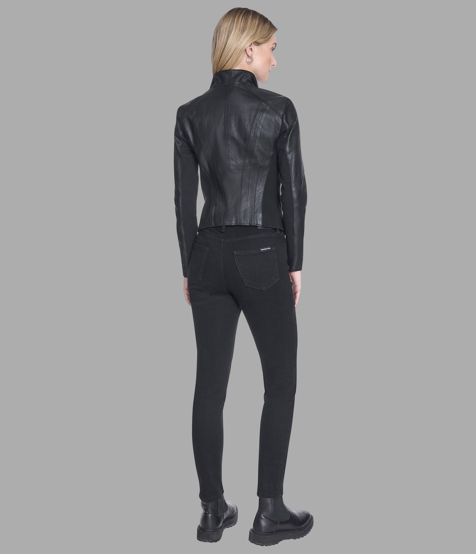 Felix Asymmetrical Leather Moto Jacket View 3 | Women's Jackets & Coats