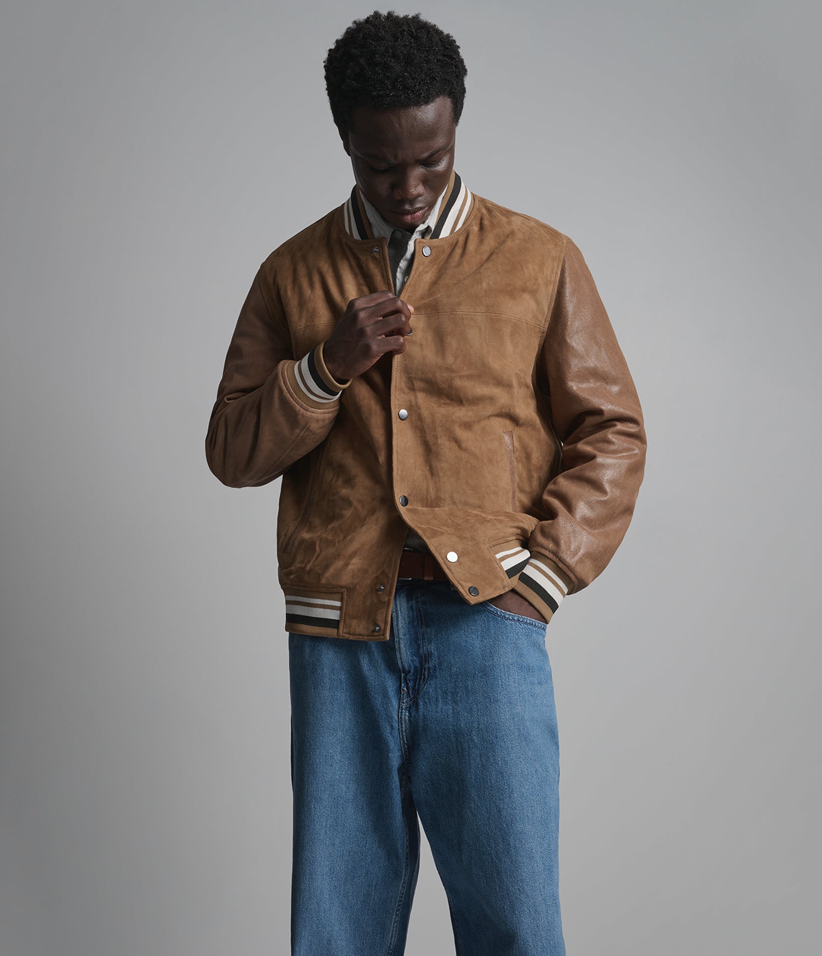 Micah Leather Vintage Varsity Jacket | Wilsons Leather