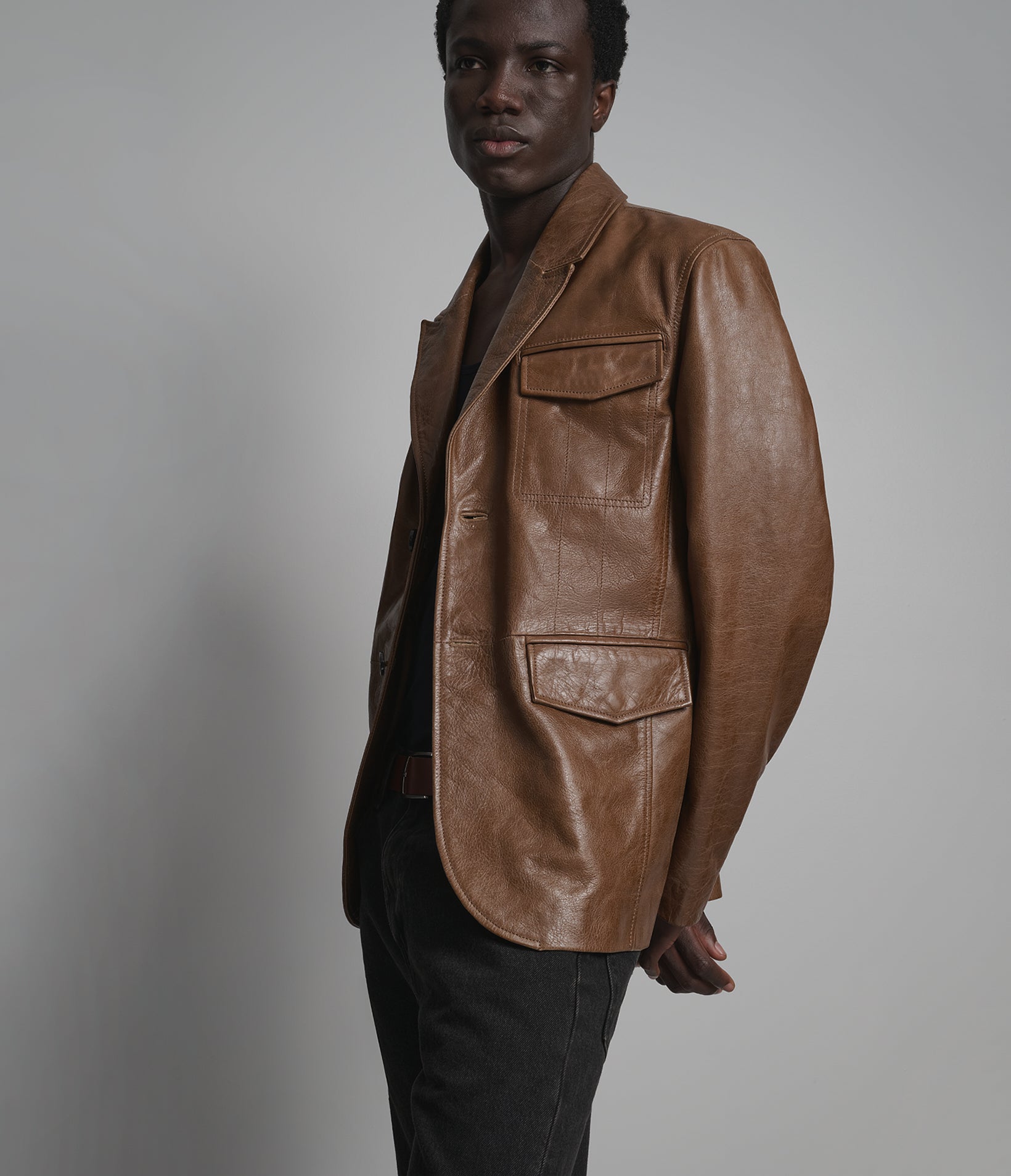 River Vintage Leather Blazer | Wilsons Leather