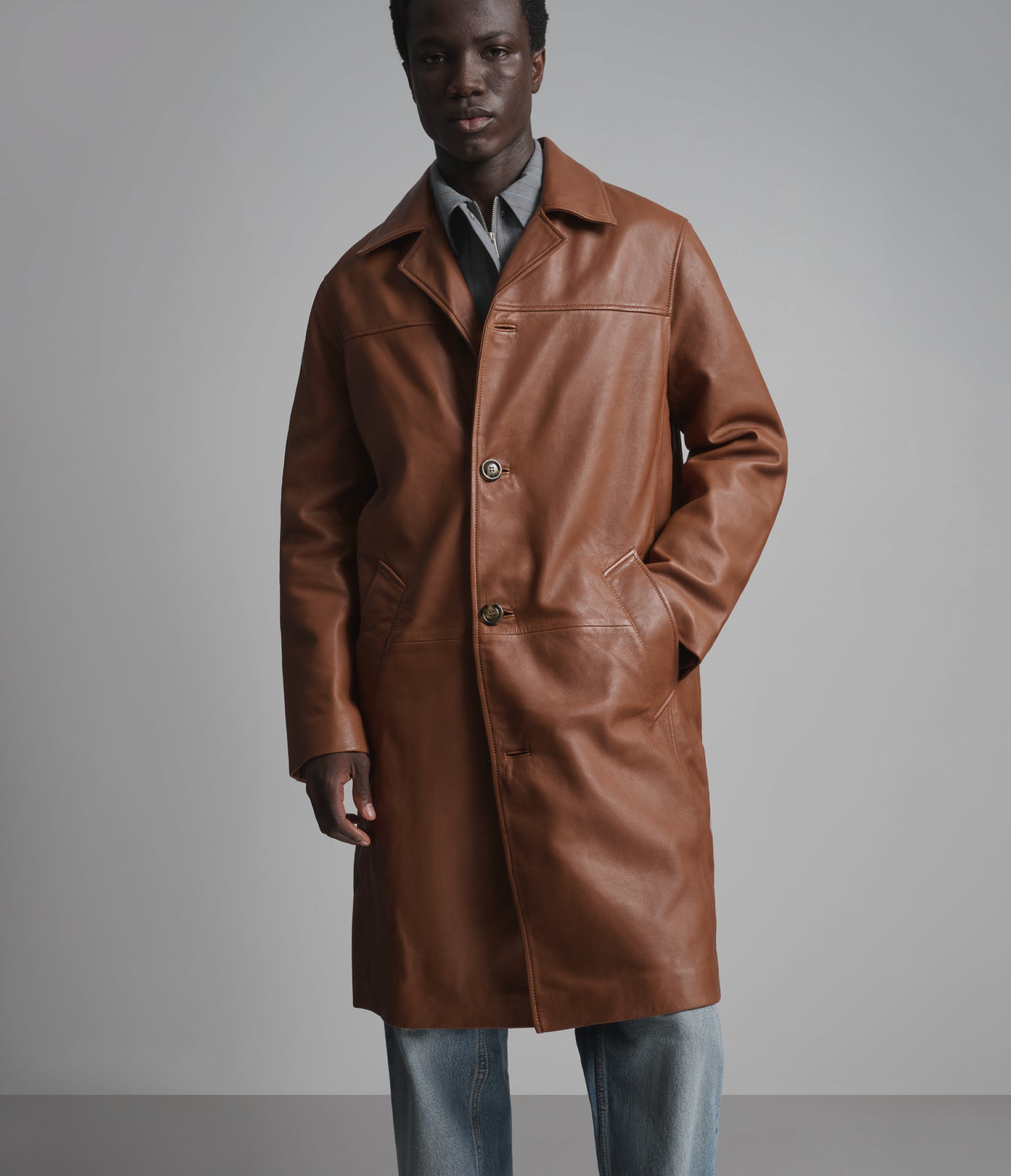 Derek Leather Car Coat | Wilsons Leather