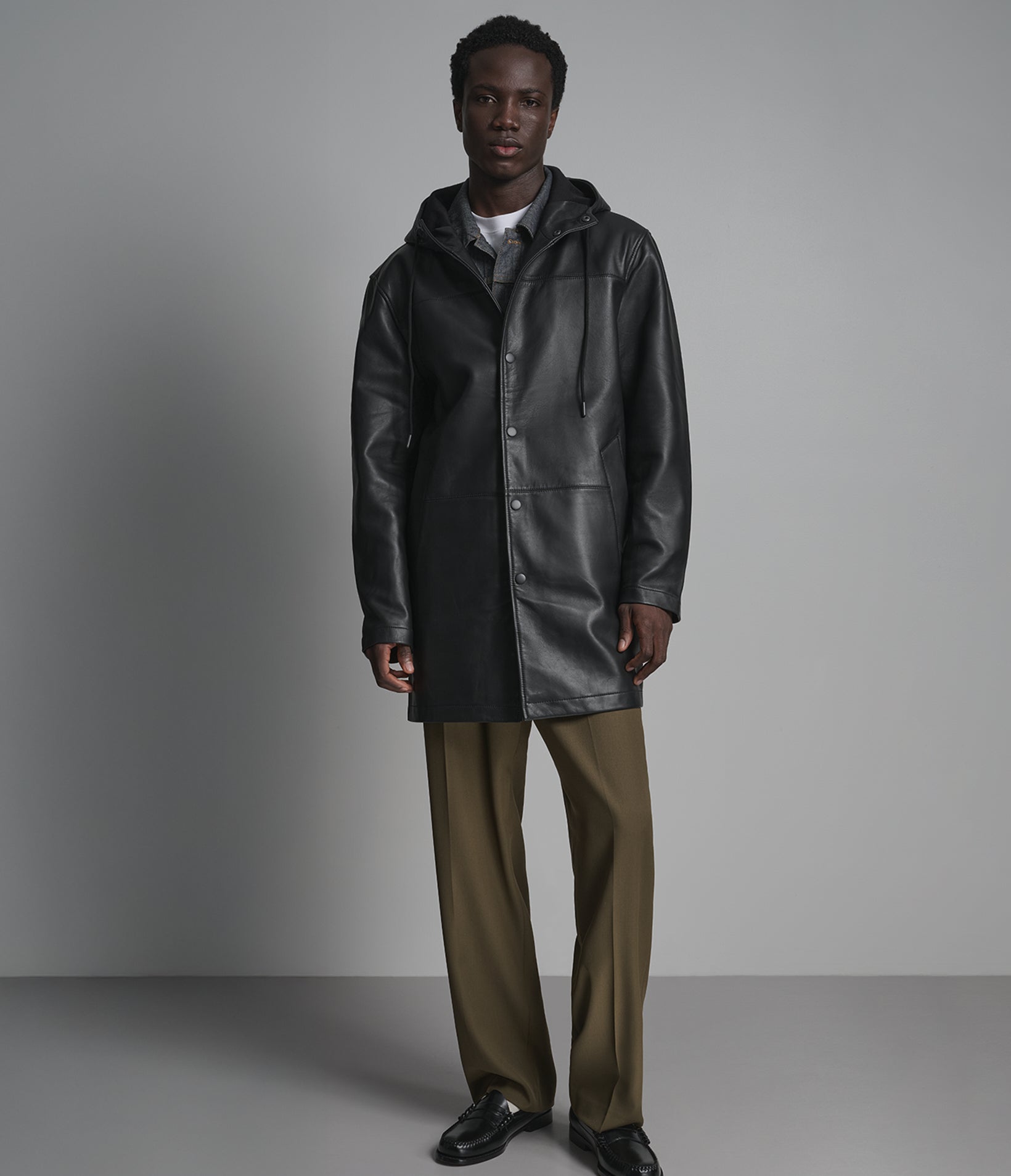 Ari Leather Hooded Anorak Jacket | Wilsons Leather