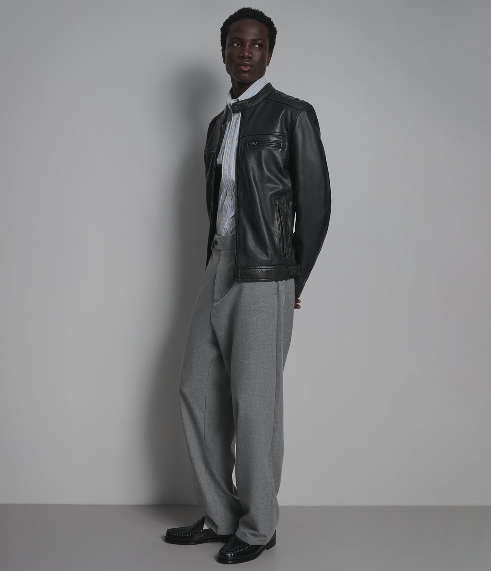 Ethan Leather Racer Jacket | Wilsons Leather
