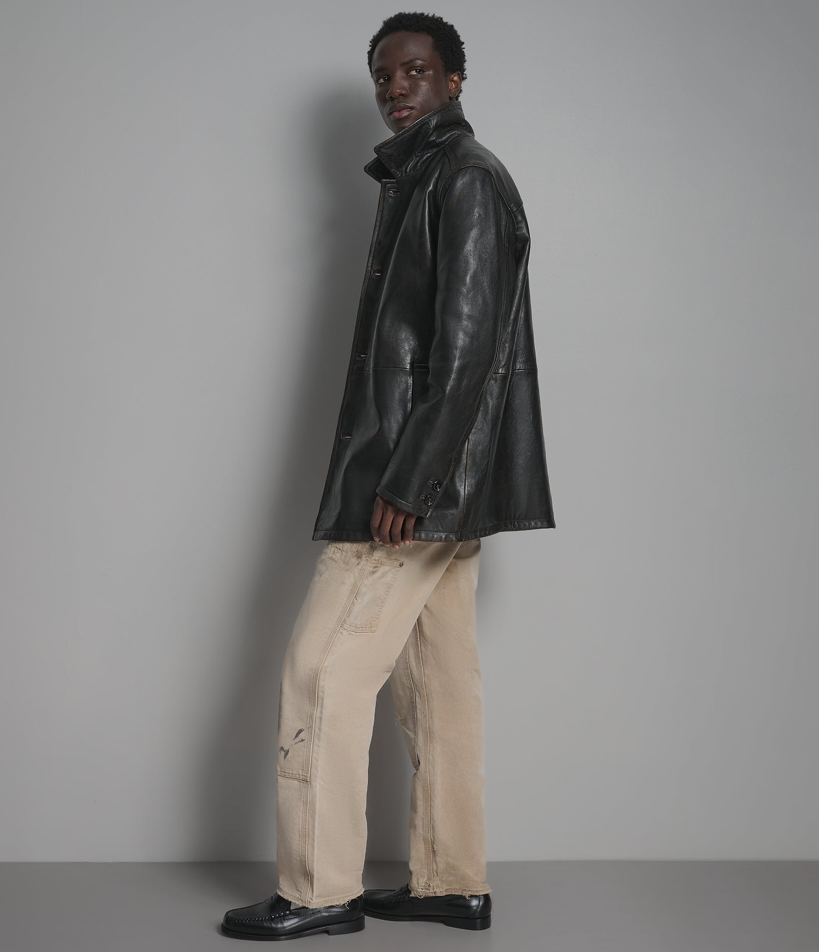 Antonio Leather Car Coat View 6 | Men's Jackets Under $200