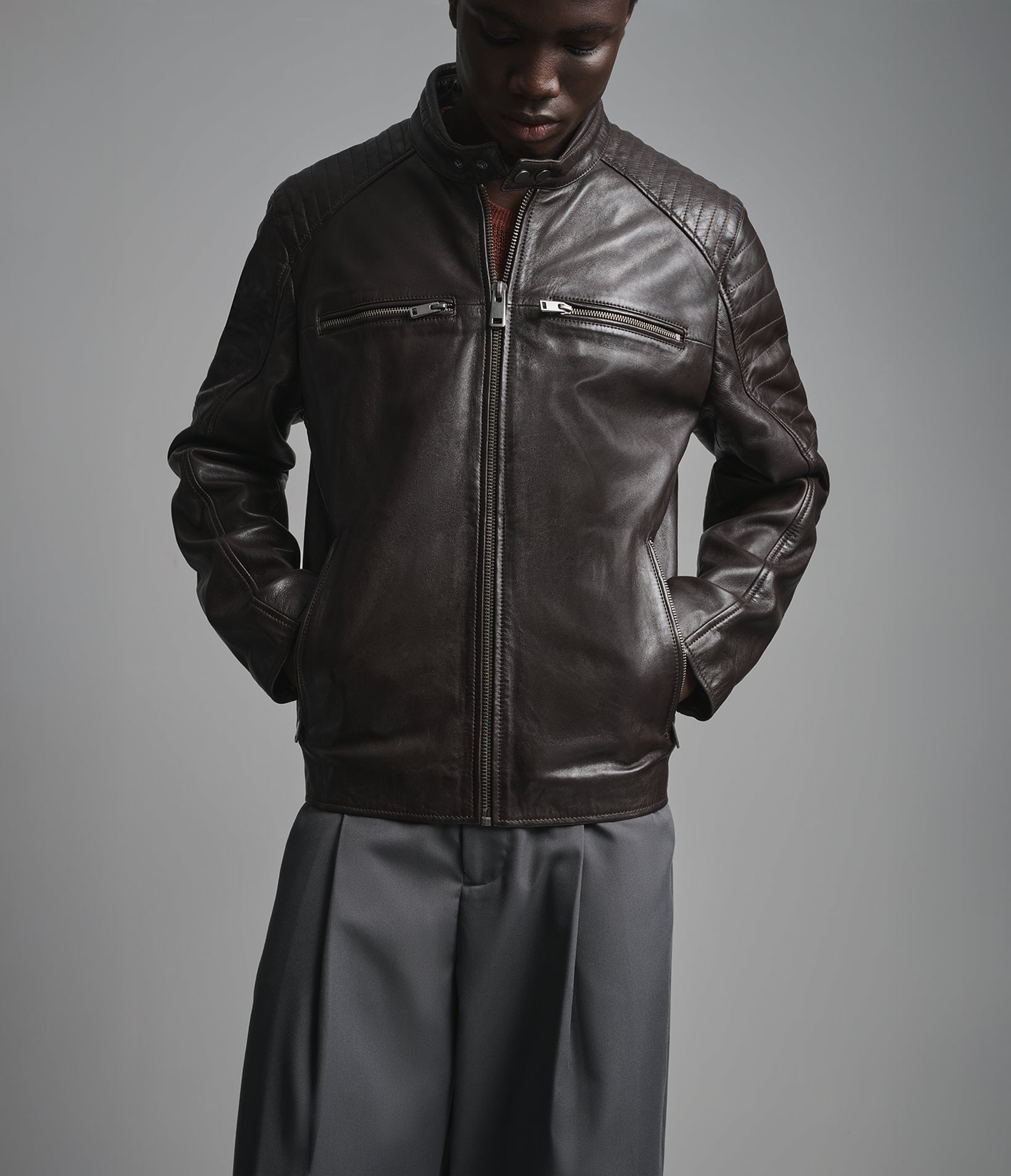 Lance Leather Racer Jacket View 6 | Men's Best Sellers