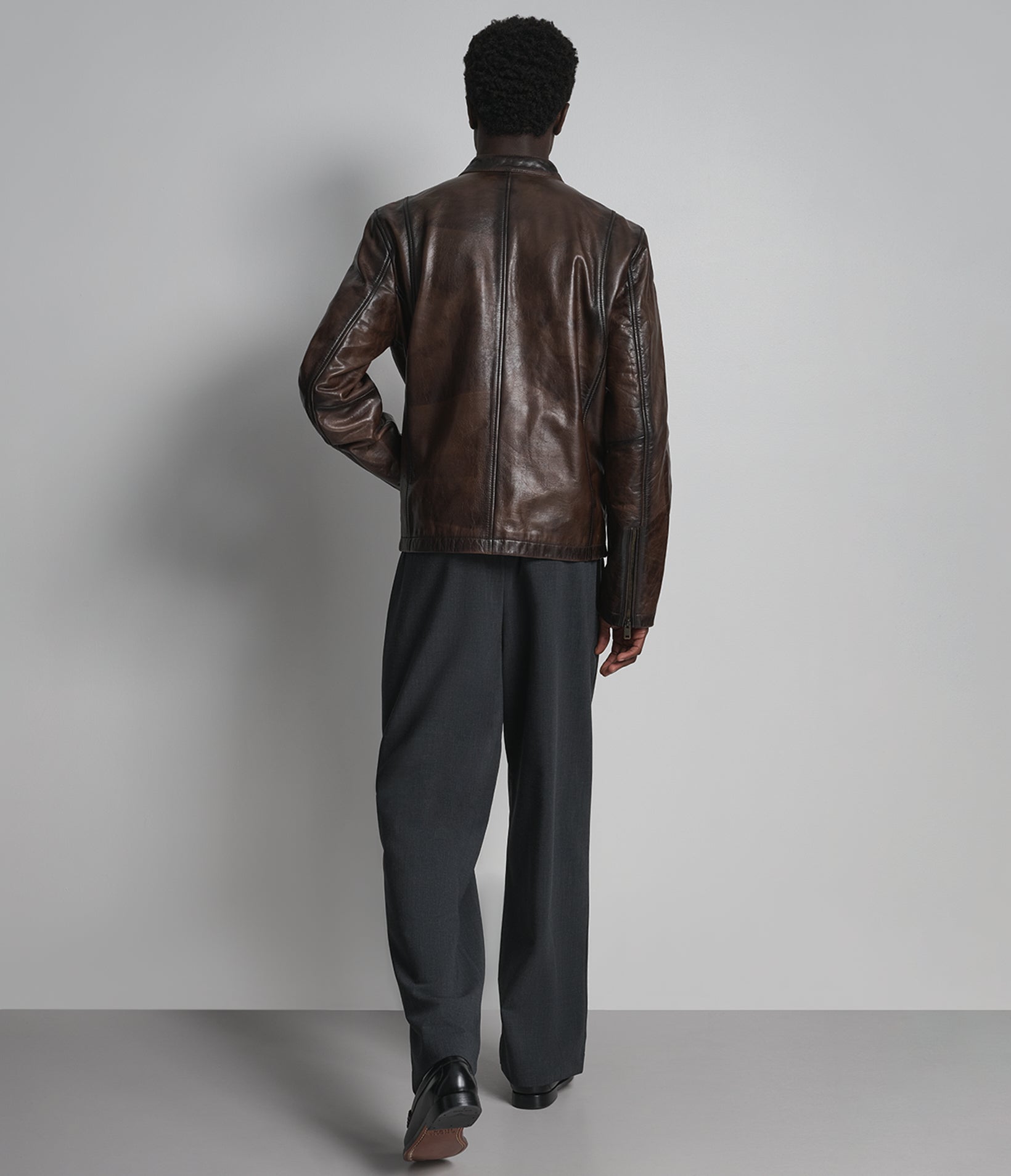 Cullen Leather Vintage Racer Jacket View 3 | Racer Jackets
