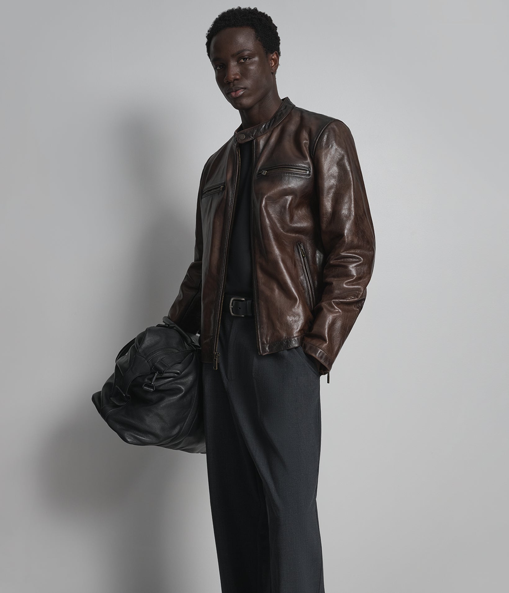 Cullen Leather Vintage Racer Jacket View 6 | Racer Jackets