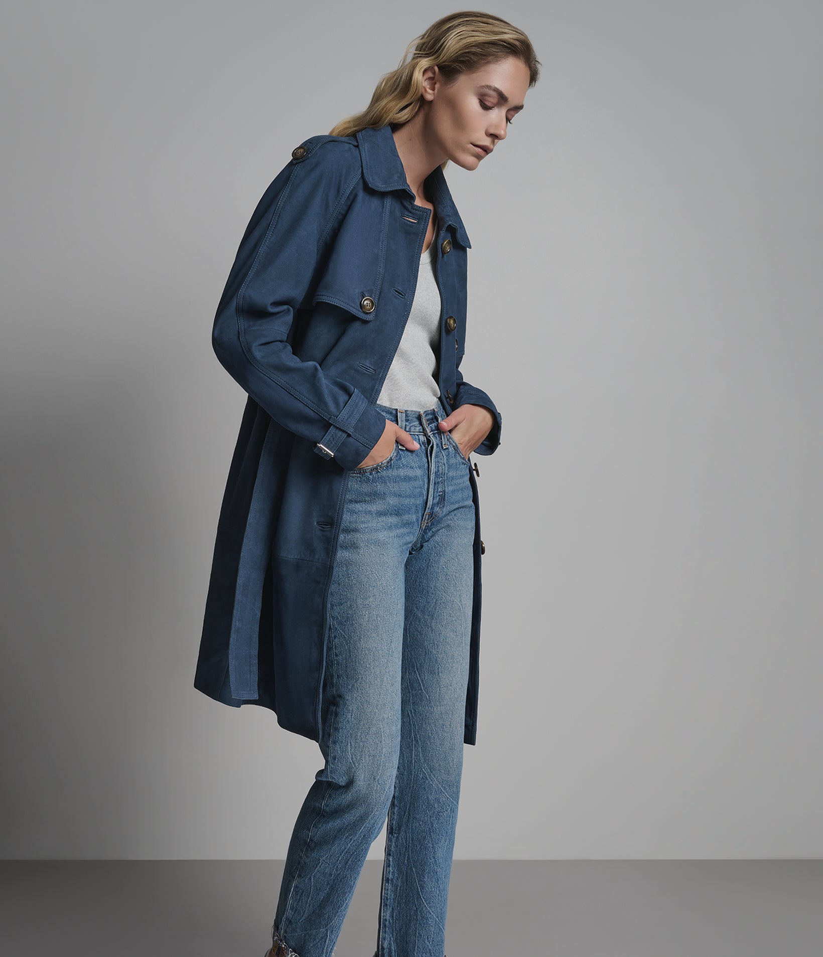 Mary Belted Suede Trench Coat View 4 | Women's Jackets & Coats