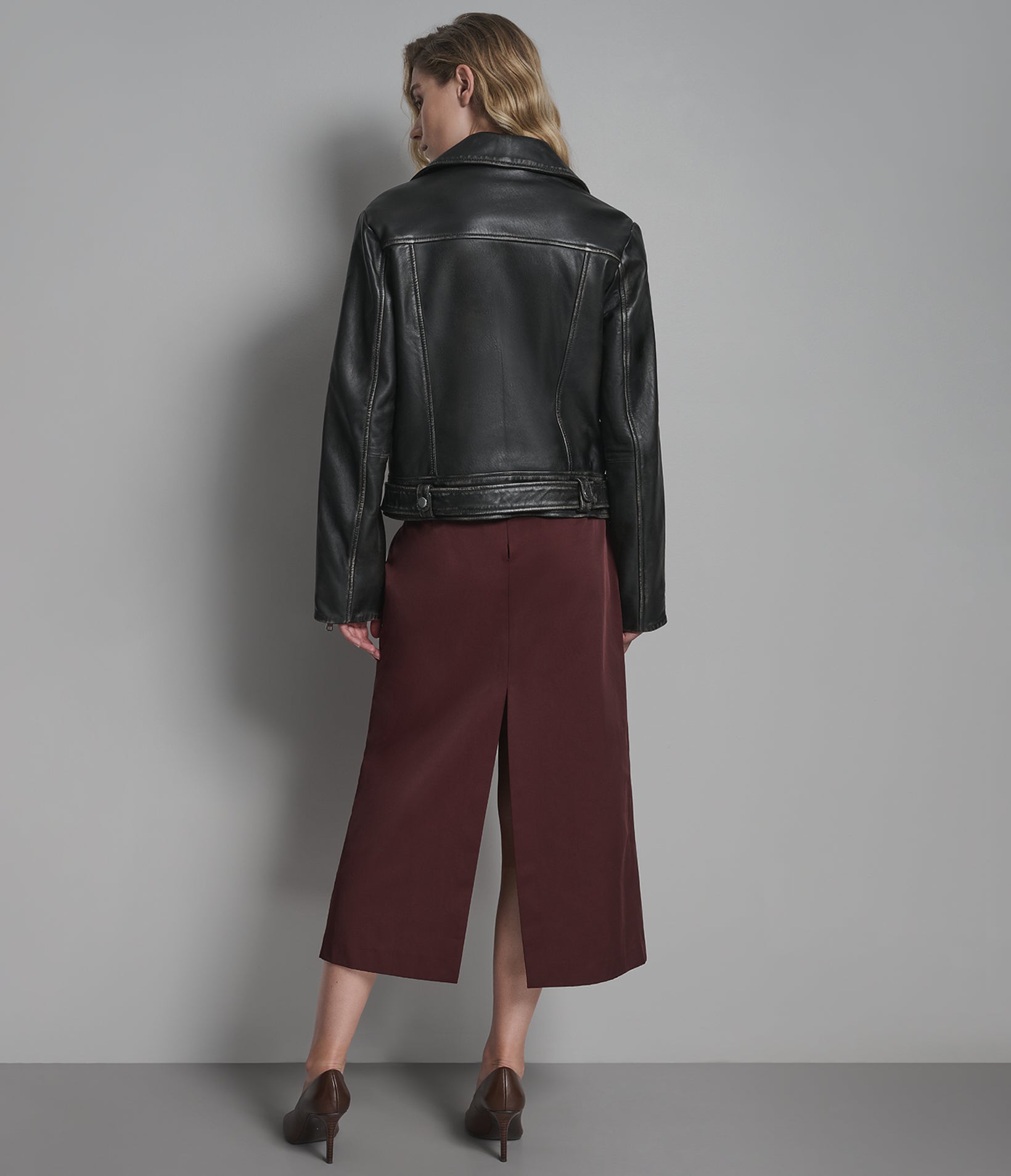 Kya Vintage Striped Moto Jacket View 3 | Women's Jackets & Coats