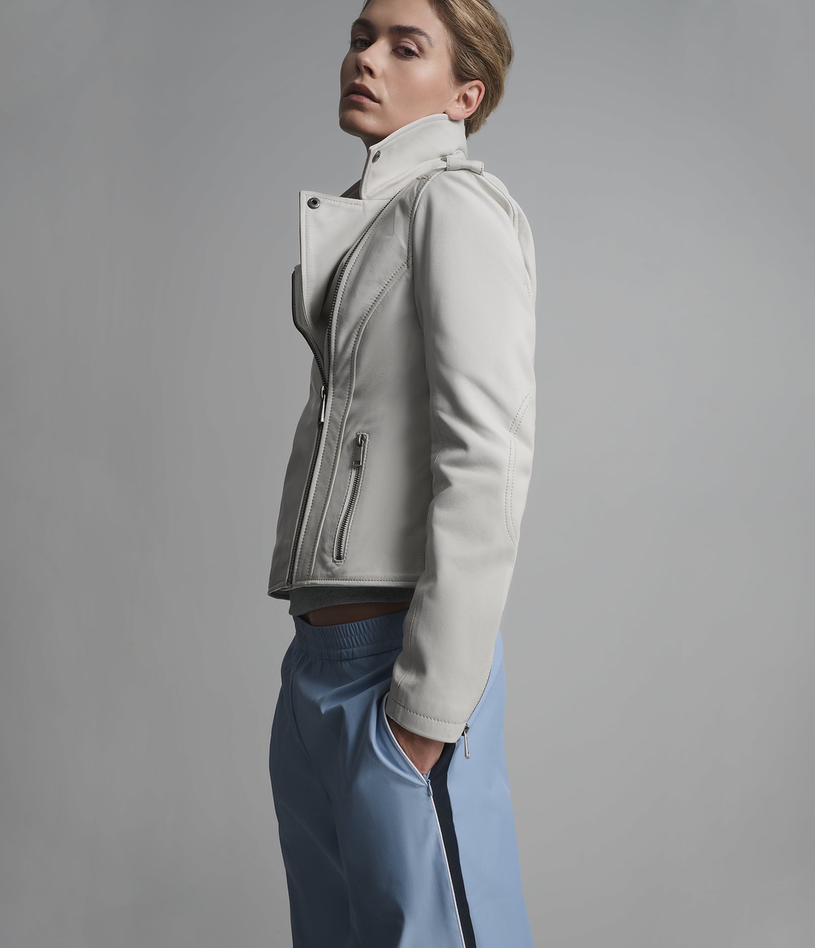 Madeline Asymmetrical Leather Moto Jacket View 5 | Women's Jackets Under $200