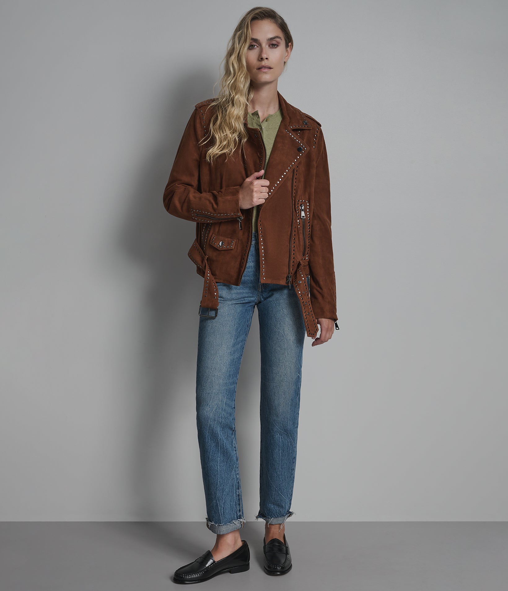 Alani Vintage Suede Moto Jacket View 4 | Women's Suede Jackets