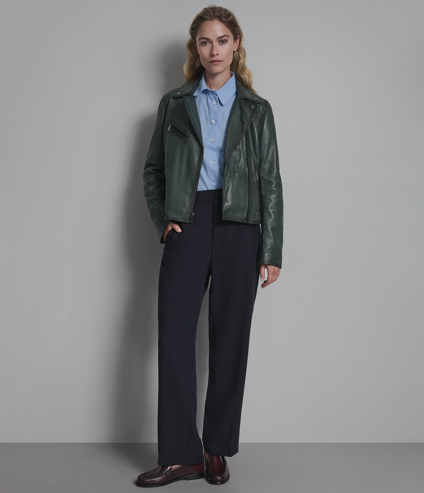 Delaney Leather Star Moto Jacket View 3 | Women's Jackets Under $200