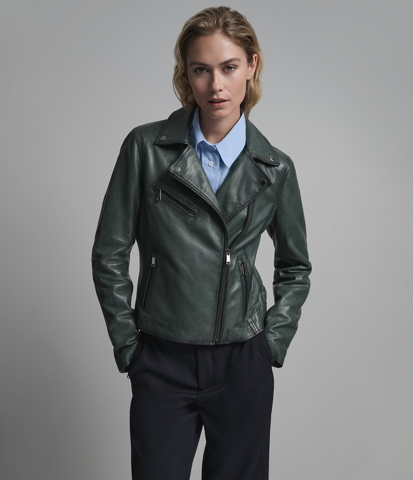 Delaney Leather Star Moto Jacket View 4 | Women's Jackets Under $200