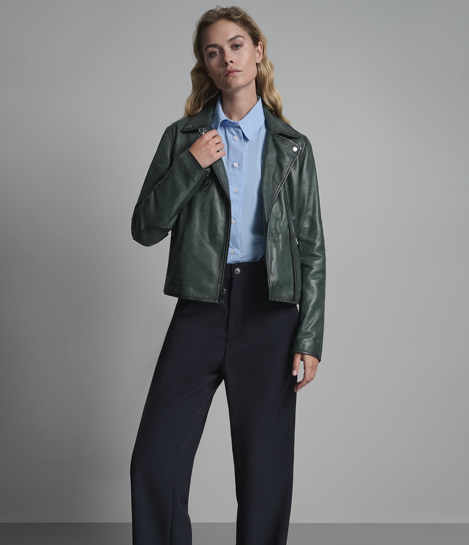 Delaney Leather Star Moto Jacket View 2 | Women's Jackets Under $200