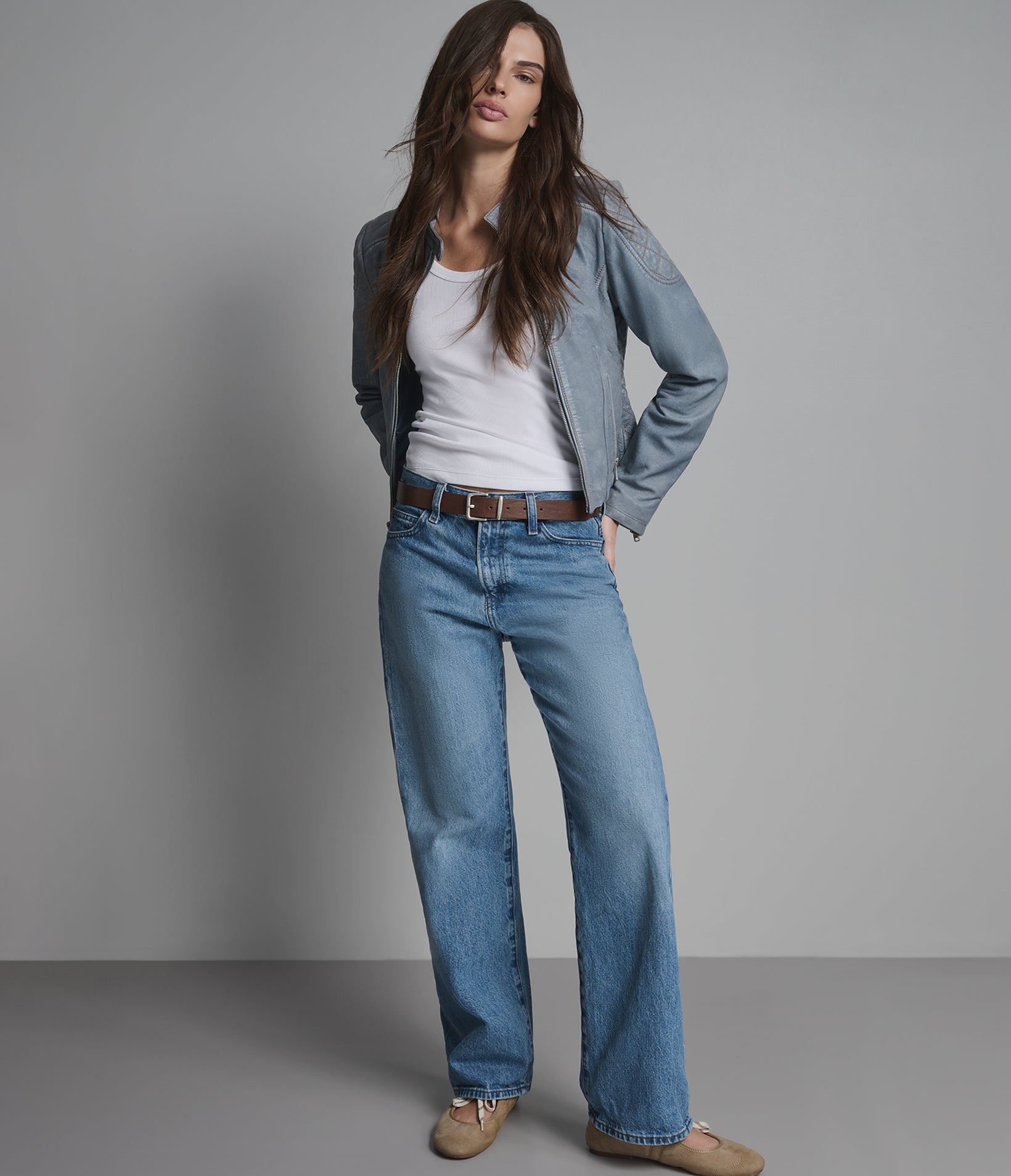 Lola Leather Denim Moto Jacket View 5 | Women's Jackets Under $200