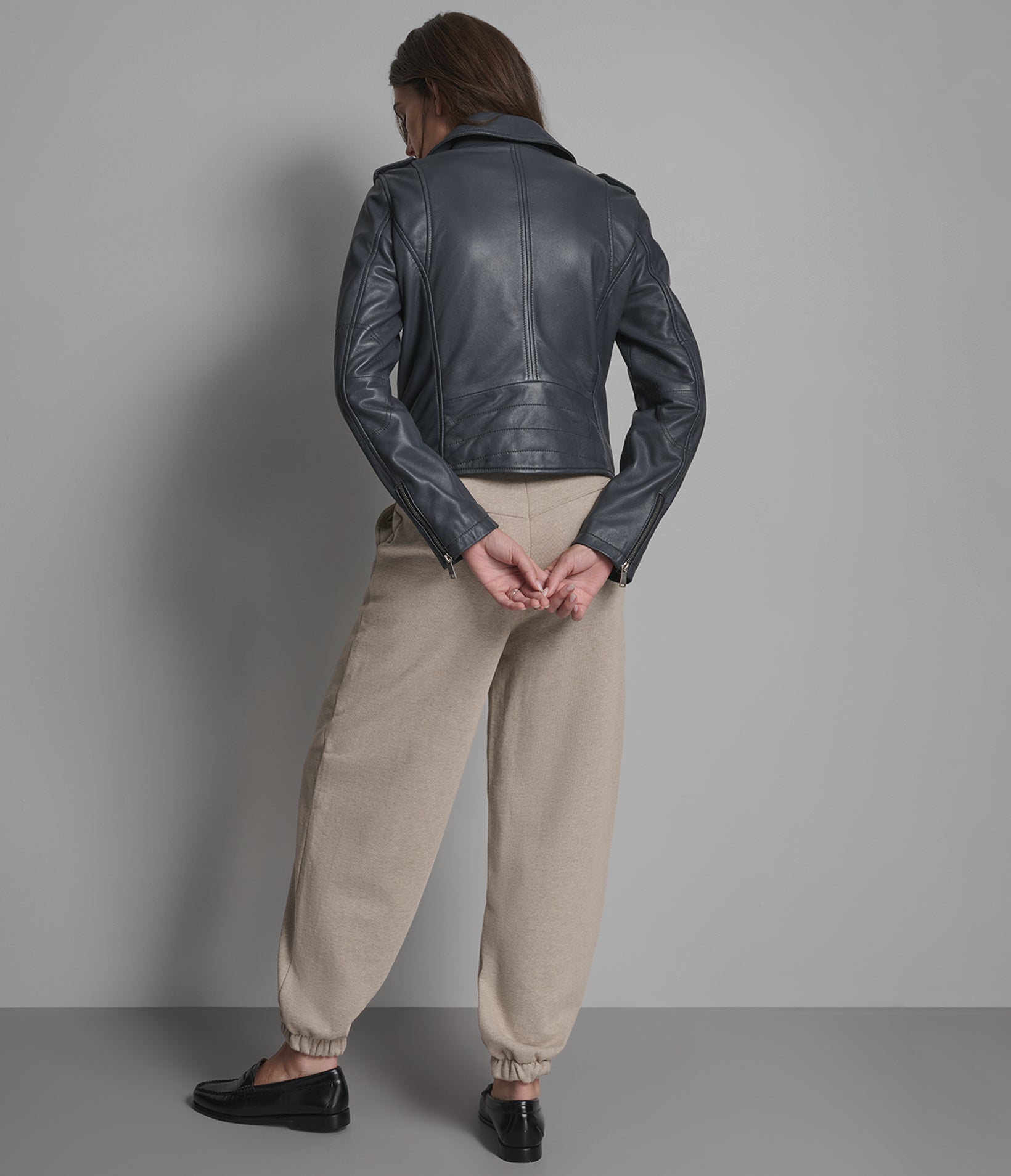 Madeline Asymmetrical Leather Moto Jacket View 3 | Women's Jackets Under $200