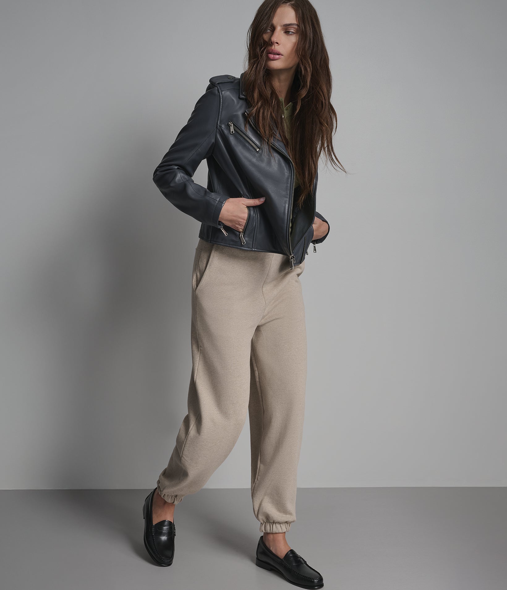 Madeline Asymmetrical Leather Moto Jacket View 4 | Women's Jackets Under $200