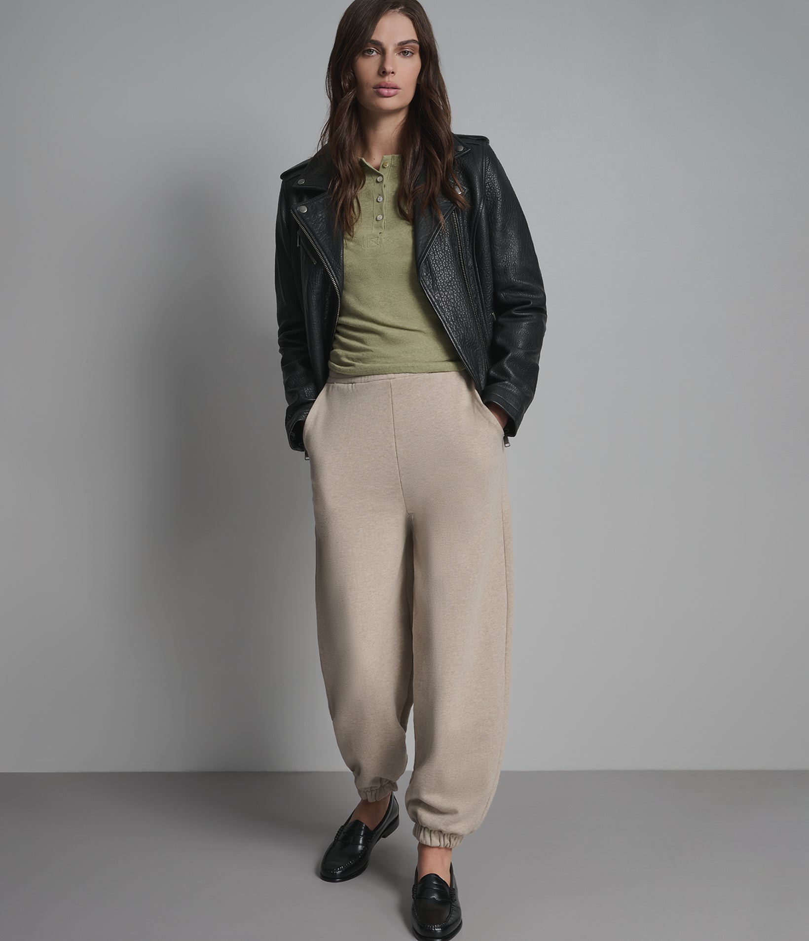 Heidi Textured Leather Moto Jacket | Wilsons Leather