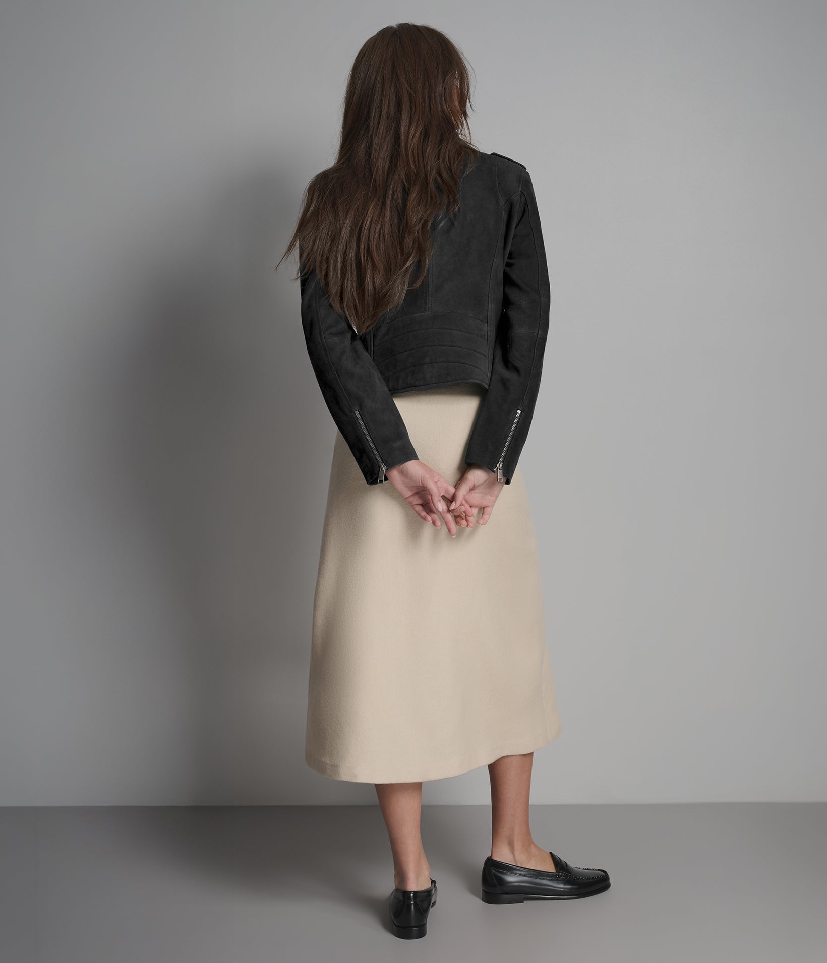 Madeline Suede Quilted Moto Jacket View 3
