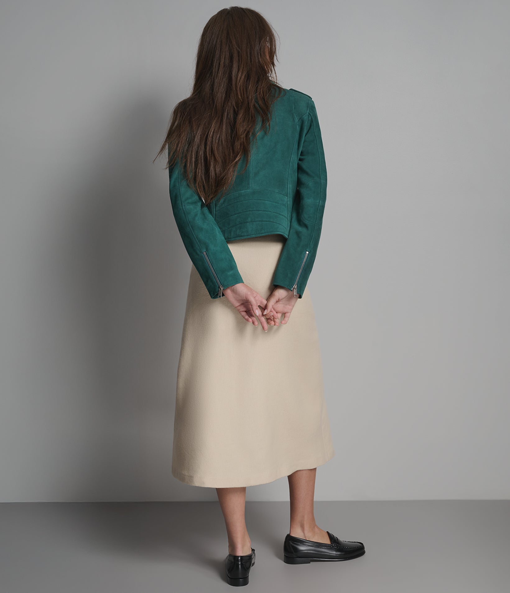 Madeline Suede Quilted Moto Jacket View 3 | Women's Jackets & Coats