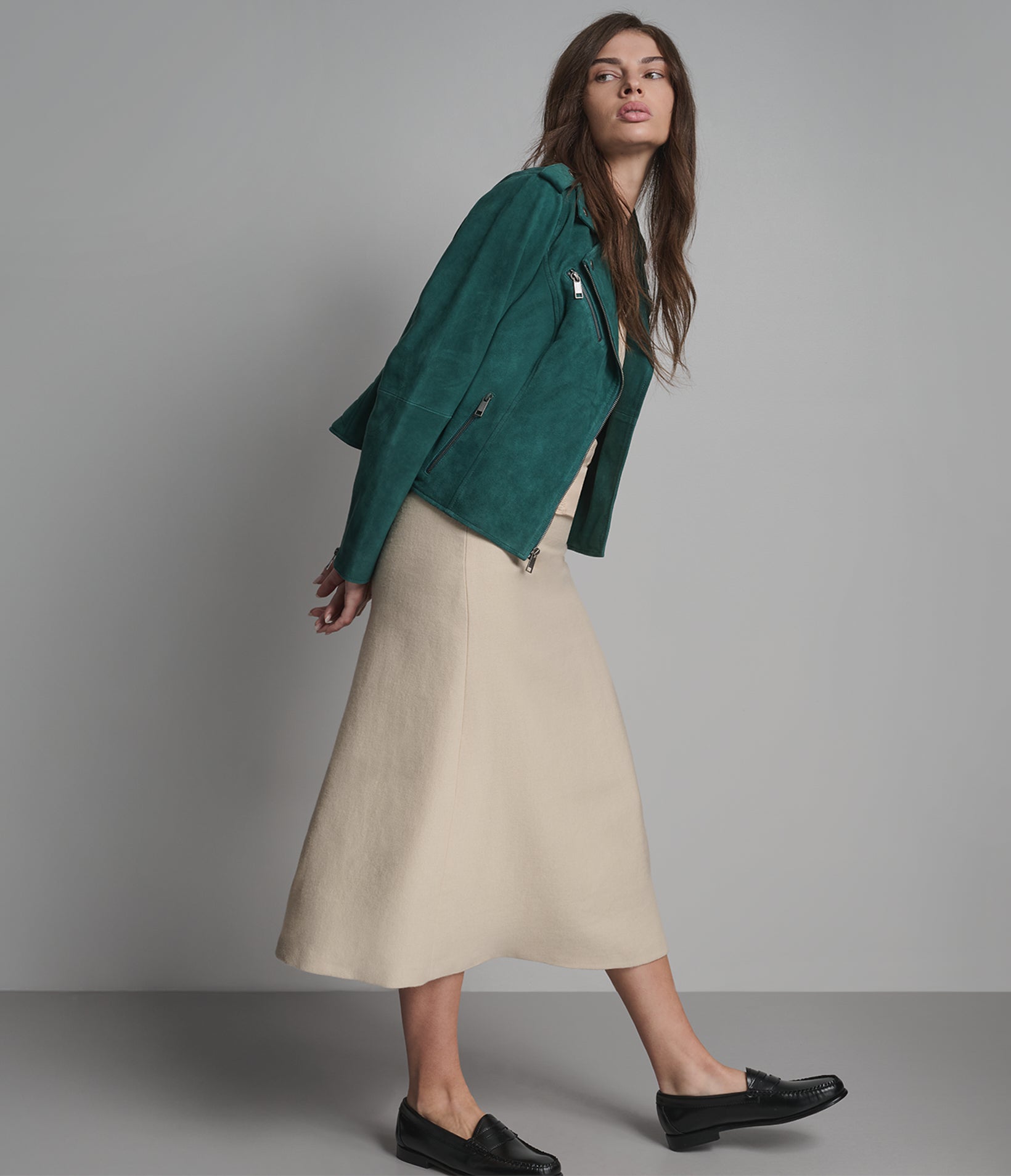 Madeline Suede Quilted Moto Jacket | Wilsons Leather