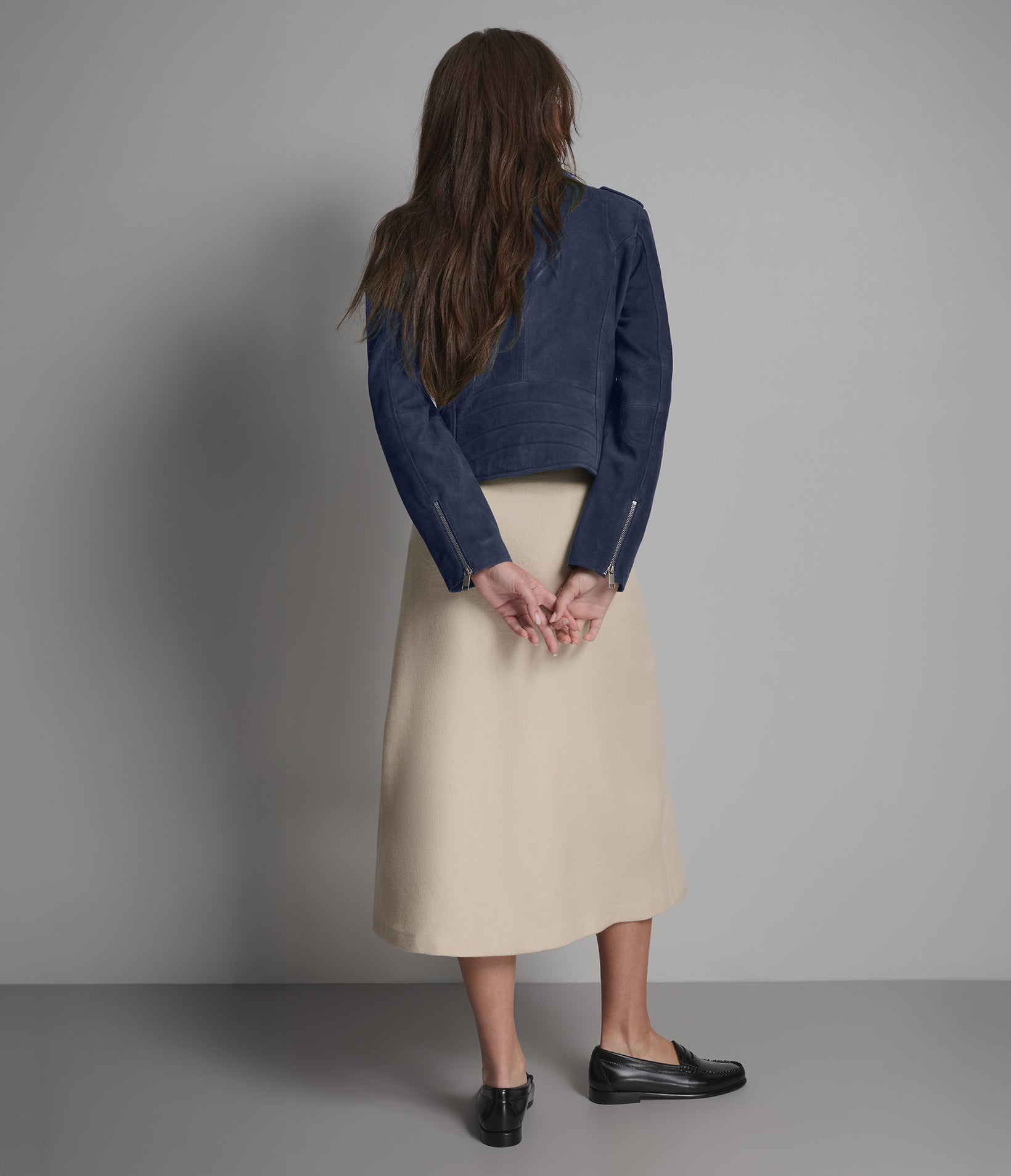 Madeline Suede Quilted Moto Jacket View 6