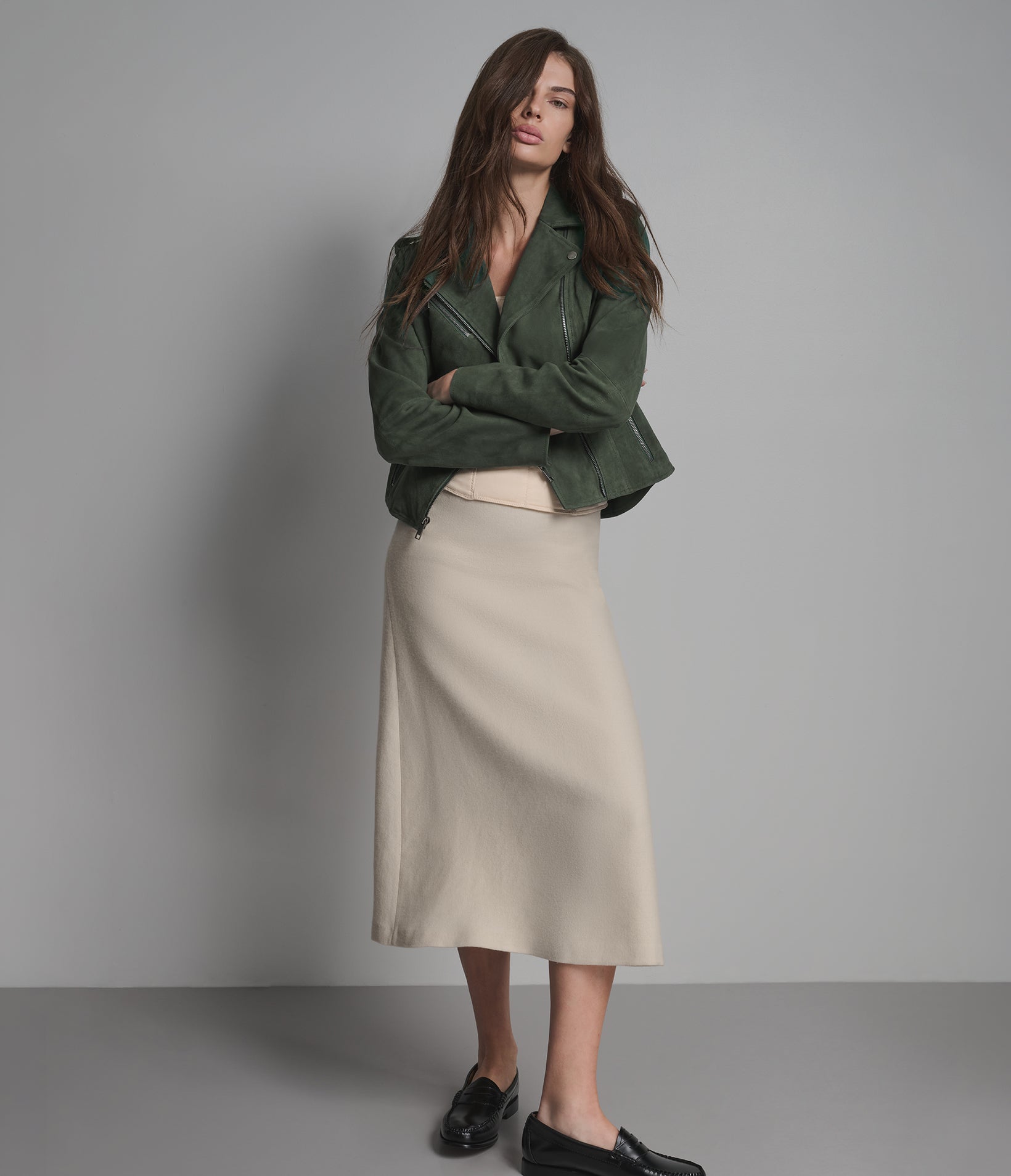 Madeline Suede Quilted Moto Jacket View 4