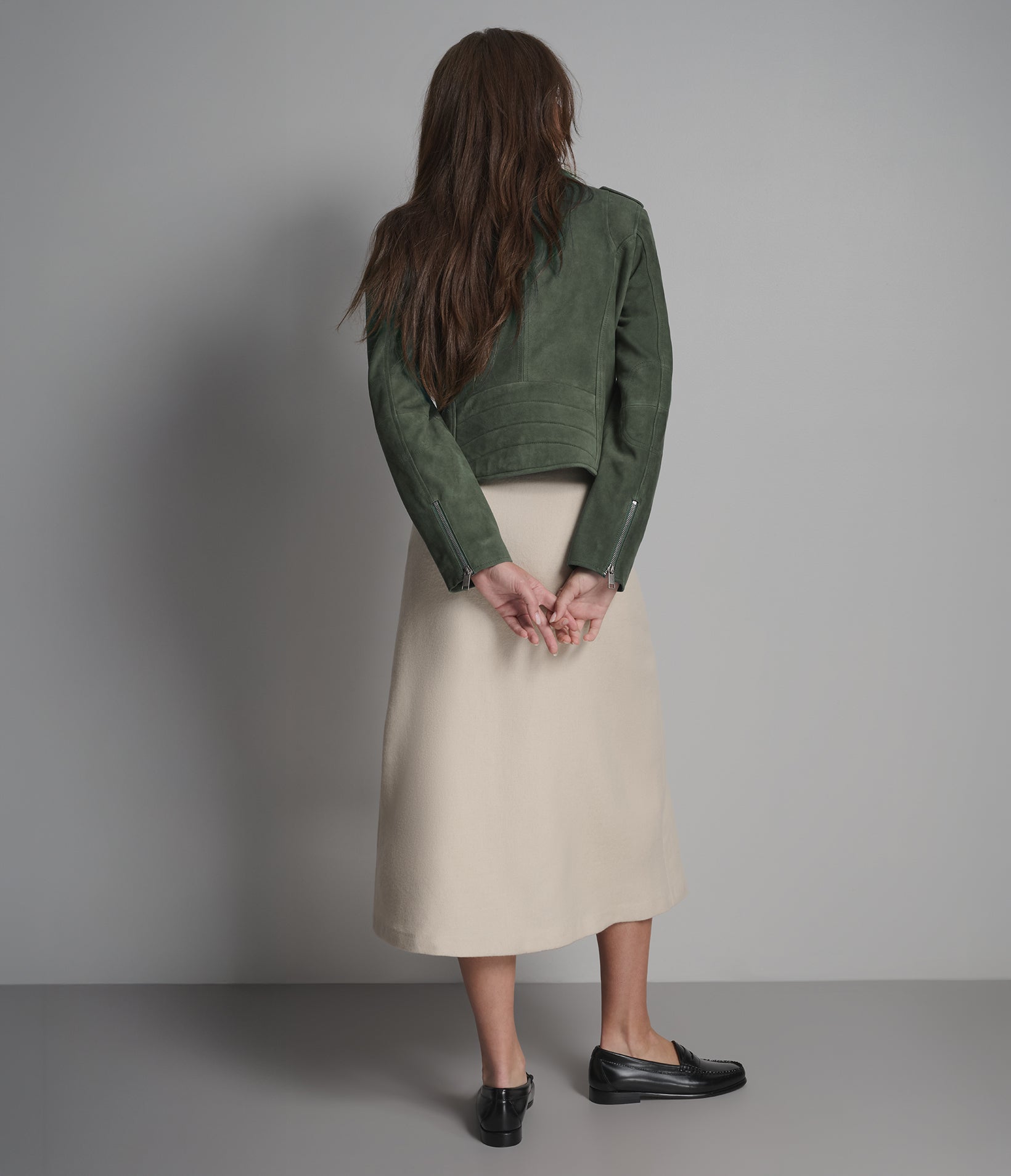 Madeline Suede Quilted Moto Jacket View 5