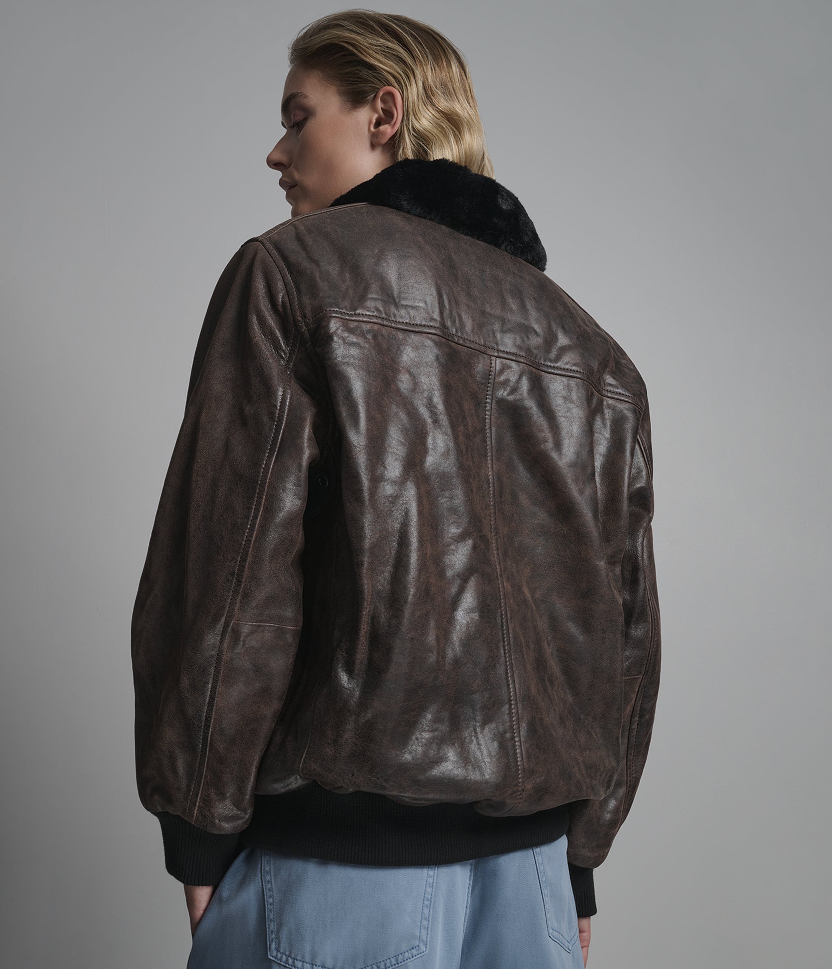 Everleigh Faux Fur Lined Bomber Jacket View 2 | Women's Jackets Under $200