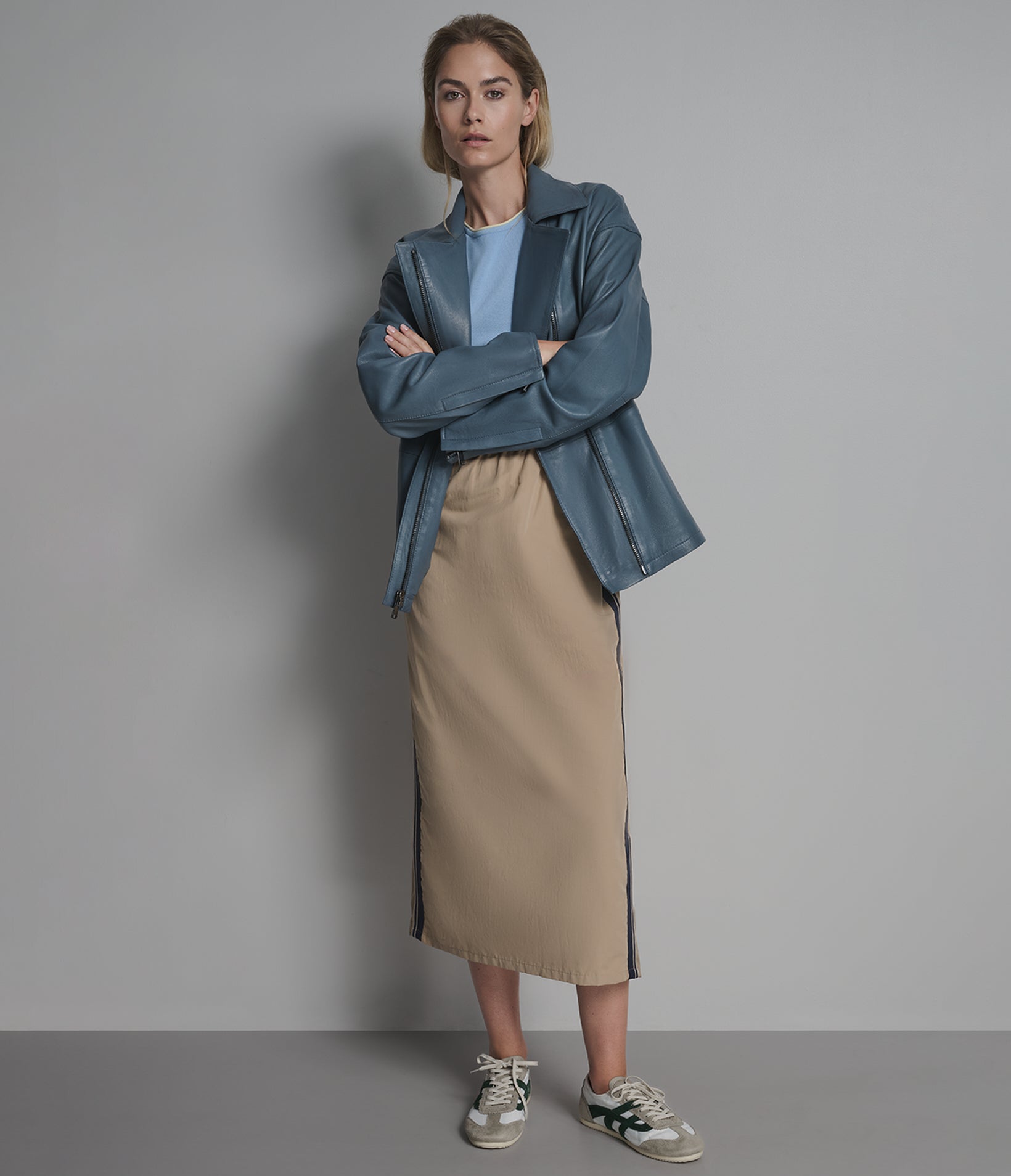 Monroe Belted Asymmetric Leather Moto Jacket View 5 | Women's Jackets Under $200