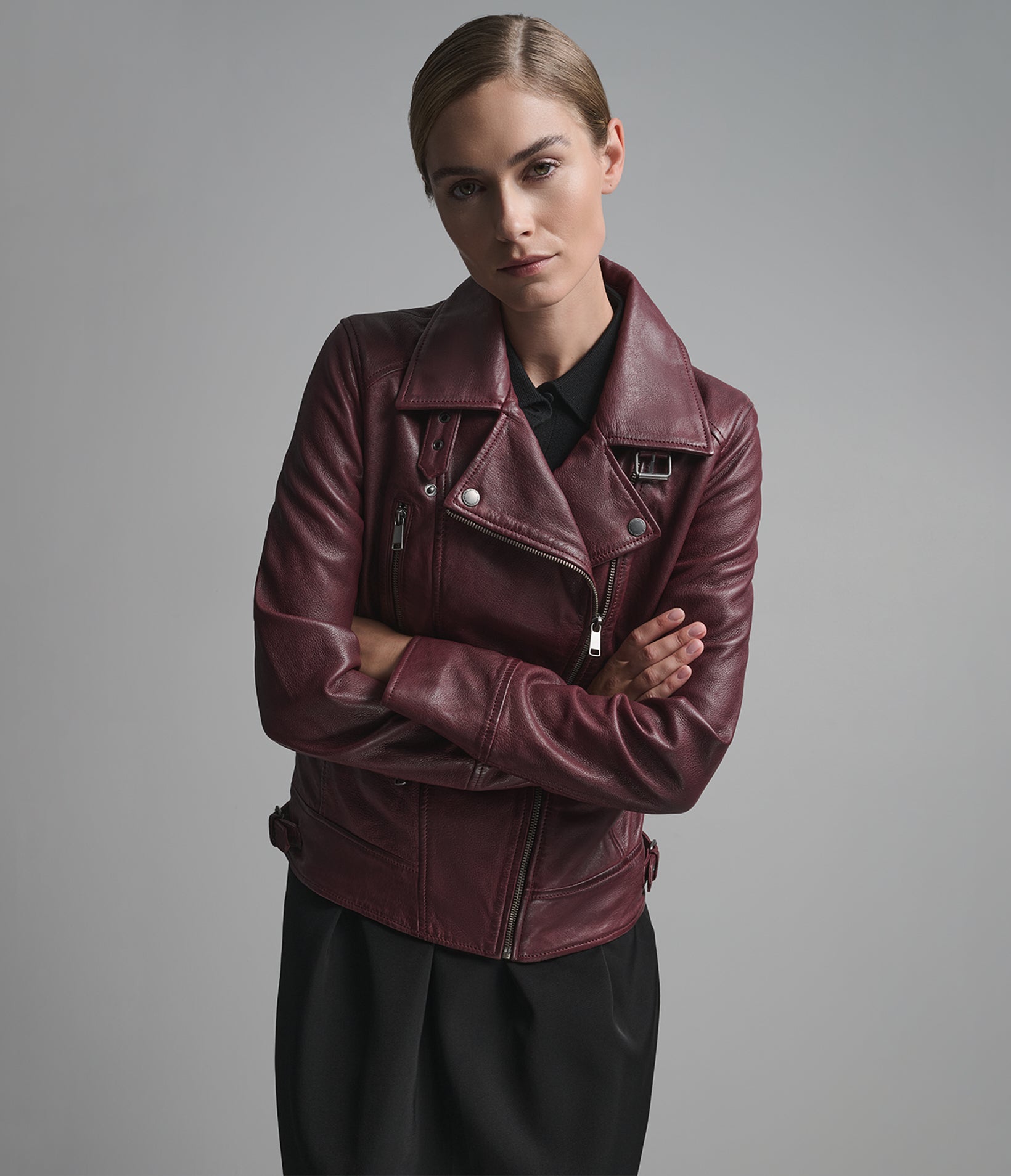 Marissa Asymmetric Moto Jacket View 1 | Women's Jackets & Coats