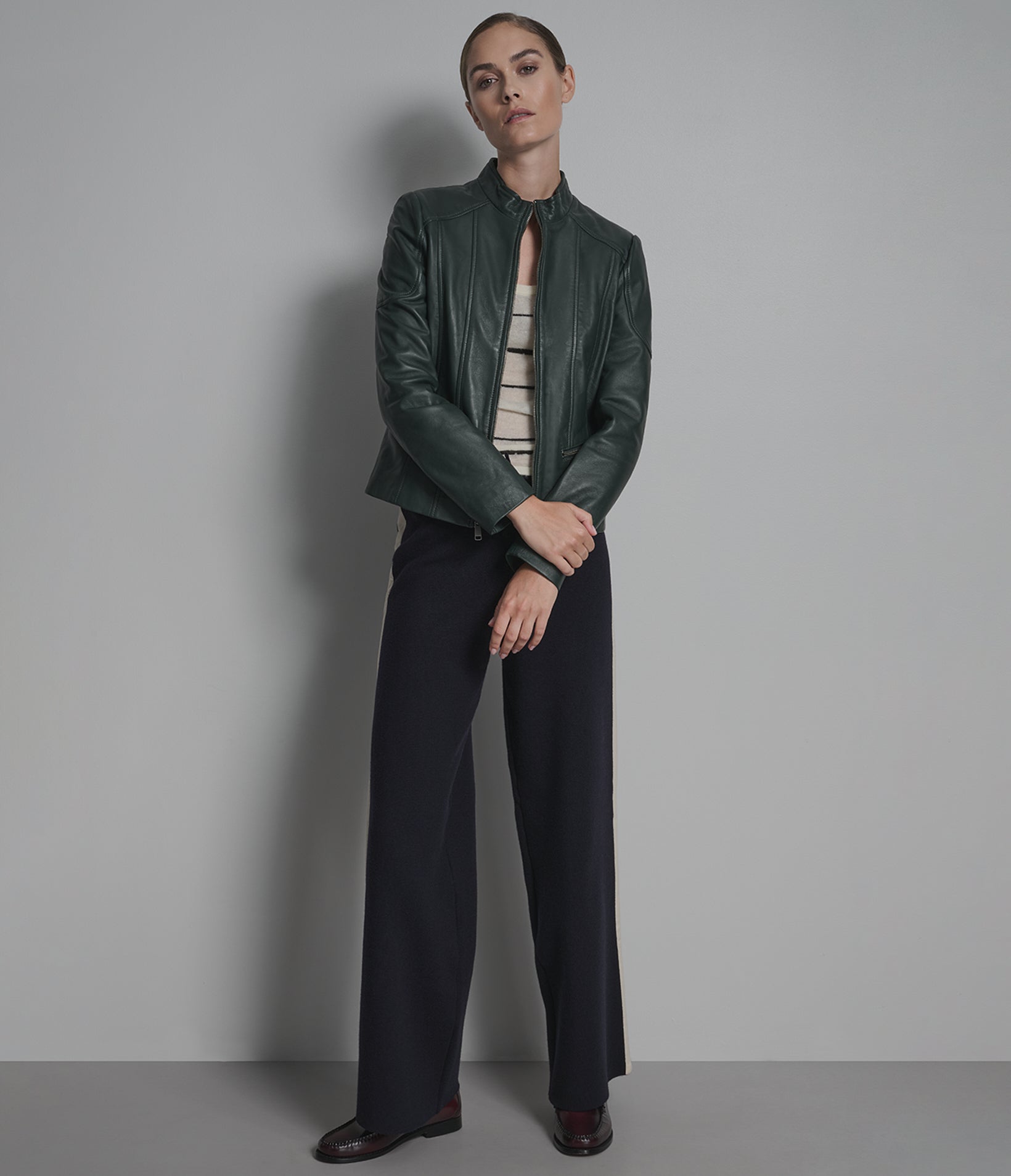 Caitlin Leather Scuba Jacket View 4 | Women's Jackets Under $200