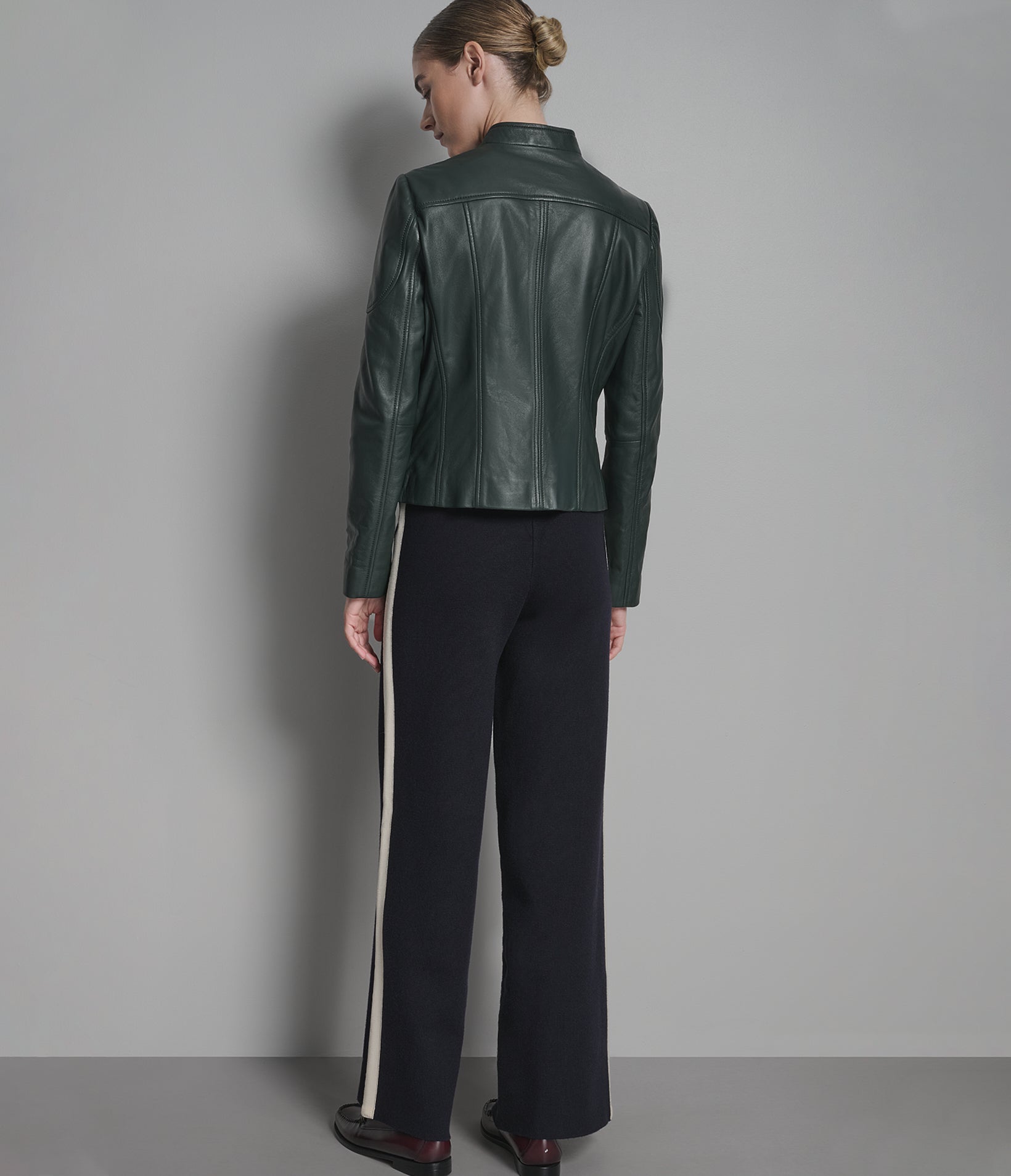 Caitlin Leather Scuba Jacket View 3 | Women's Jackets Under $200