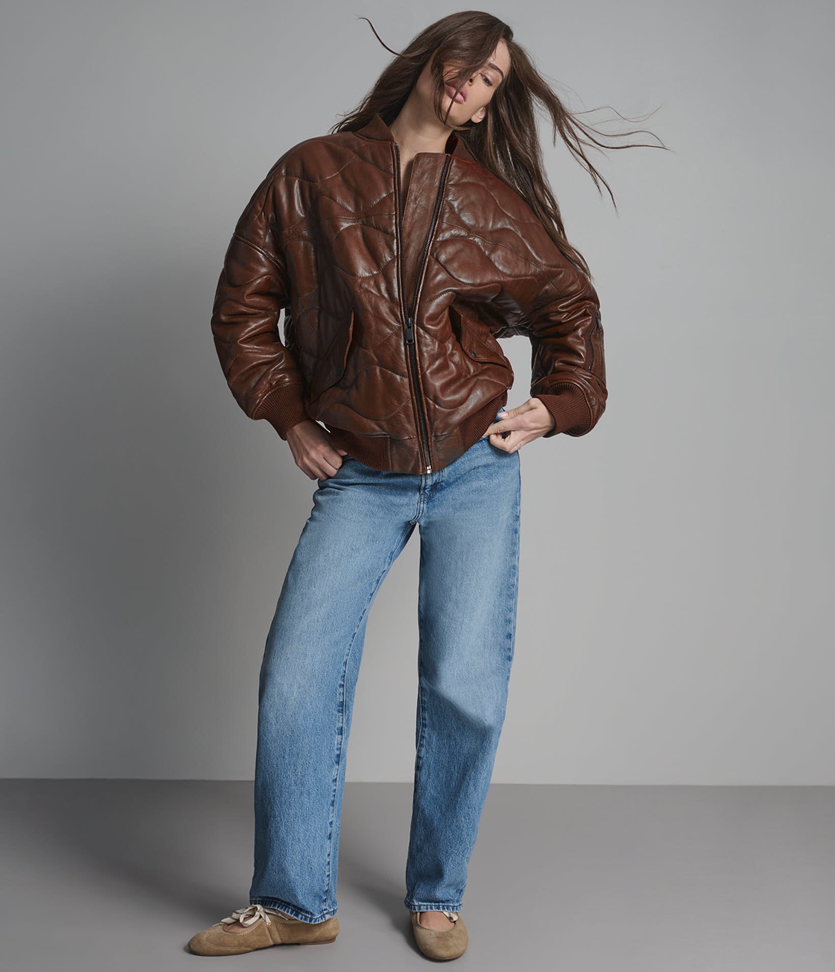 Jenna Quilted Oversized Bomber View 5 | Bomber Jackets