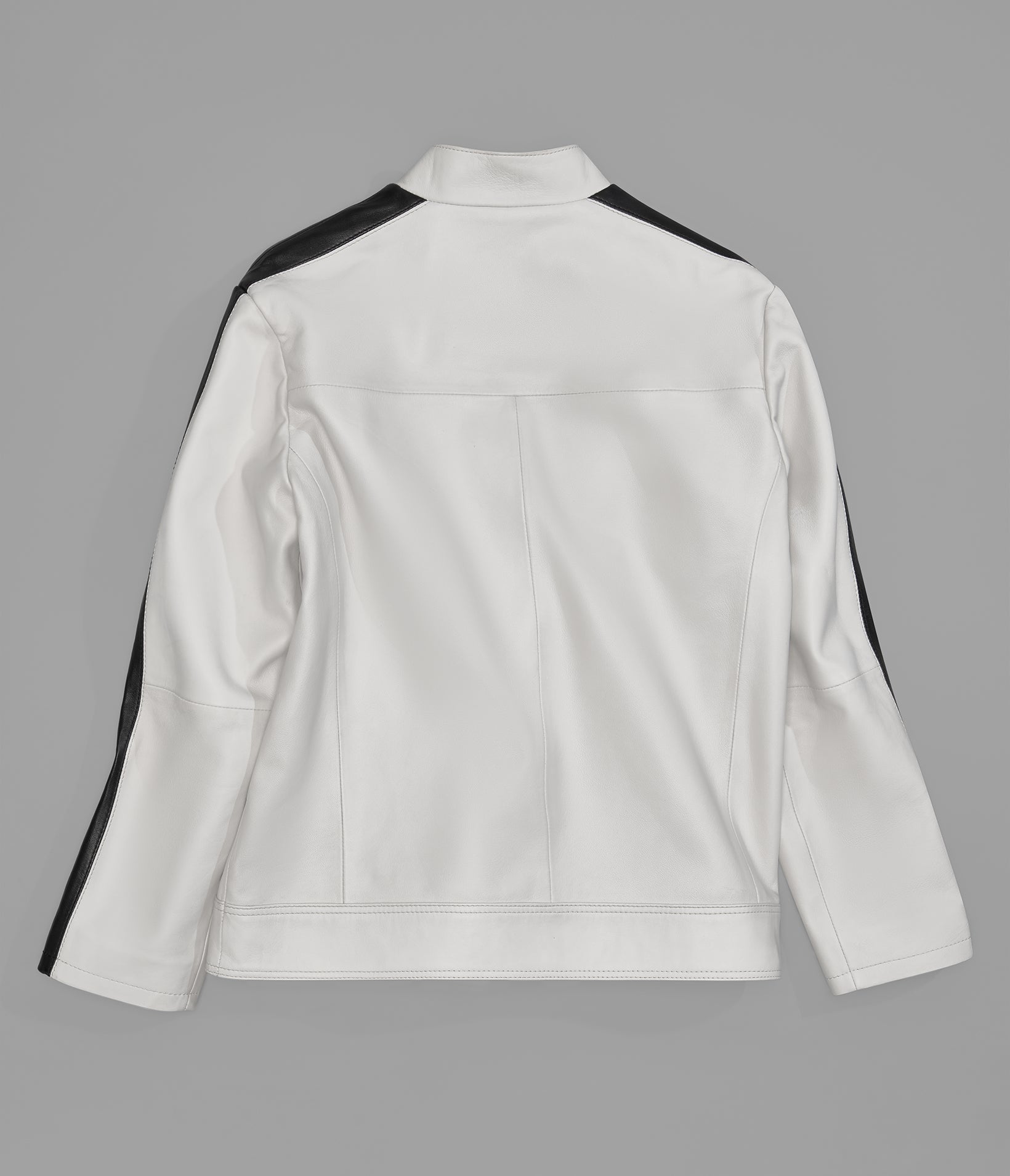Gianna Leather Striped Racer Jacket | Wilsons Leather