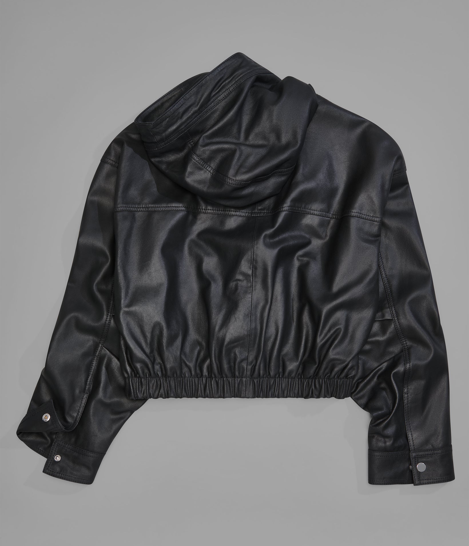 Belle Cropped Lightweight Hooded Jacket | Wilsons Leather