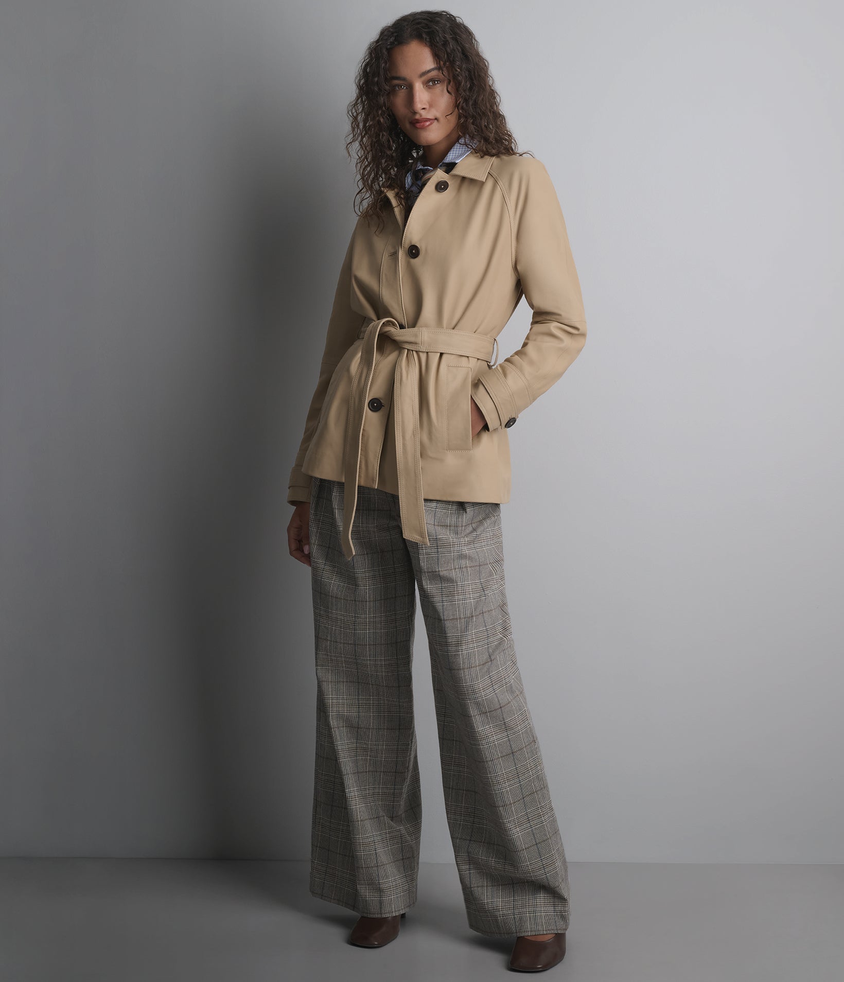 Iris Lightweight Short Trench Coat View 1 | Trench Collections