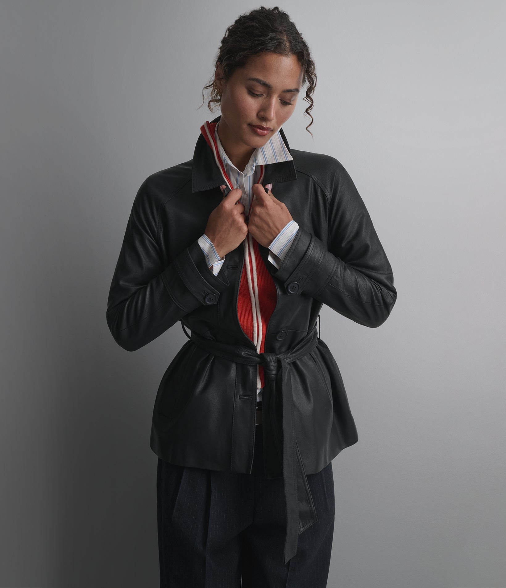Iris Lightweight Short Trench Coat | Wilsons Leather