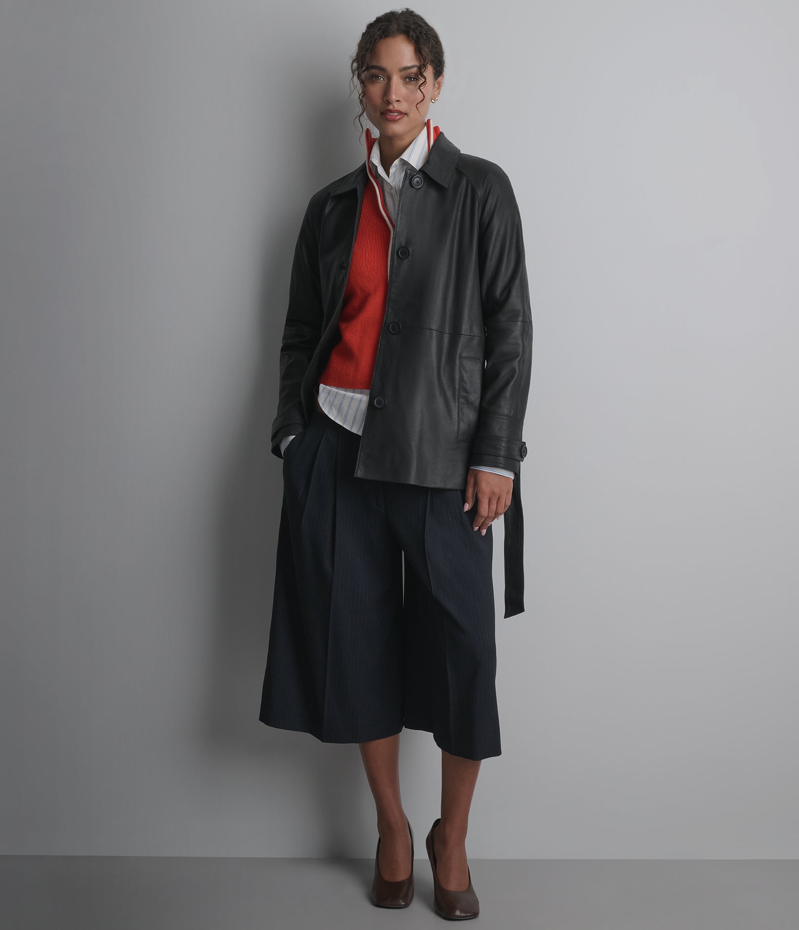 Iris Lightweight Short Trench Coat | Wilsons Leather