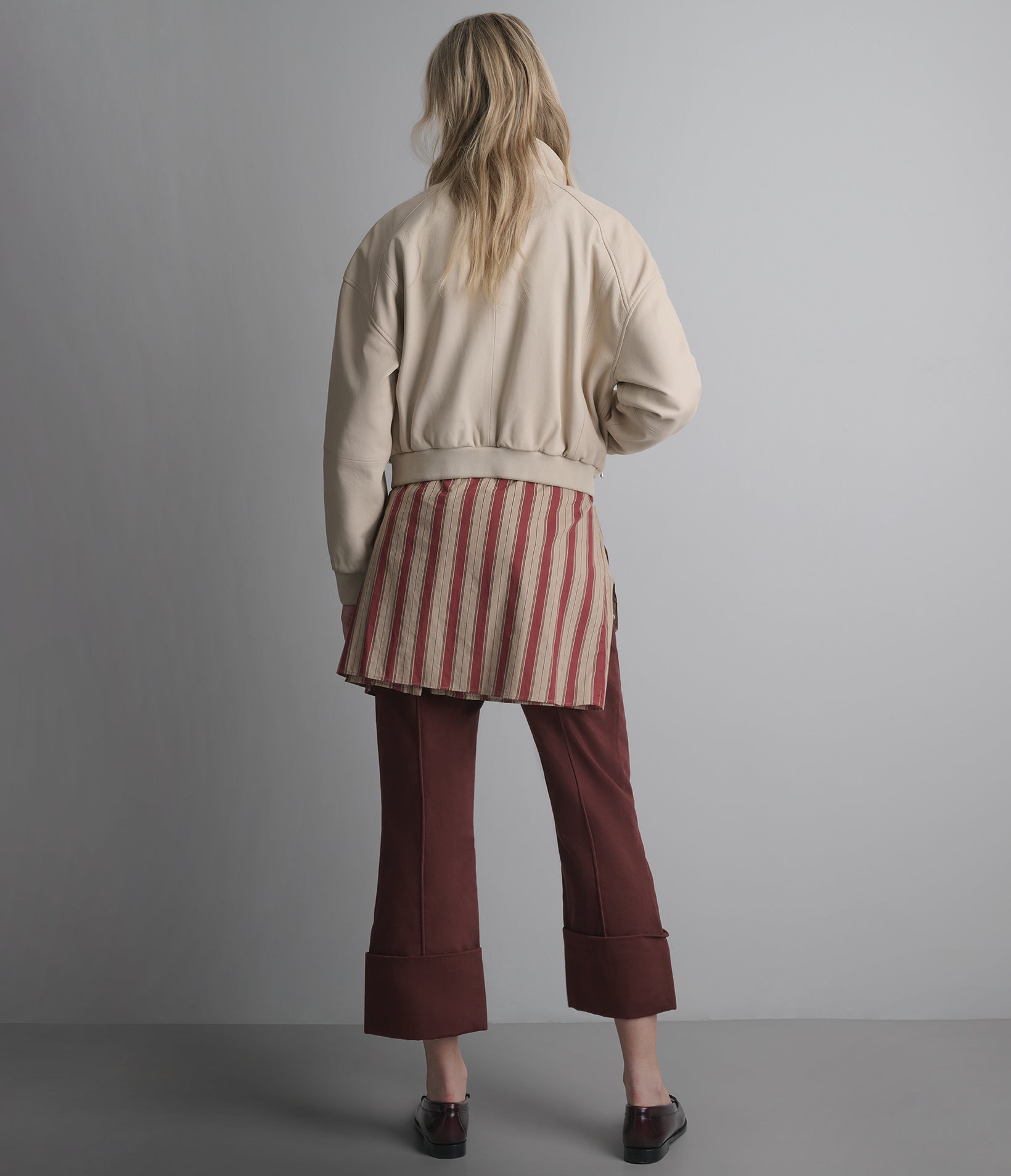 Twila Cropped Leather Bomber Jacket View 5 | Women's Jackets & Coats