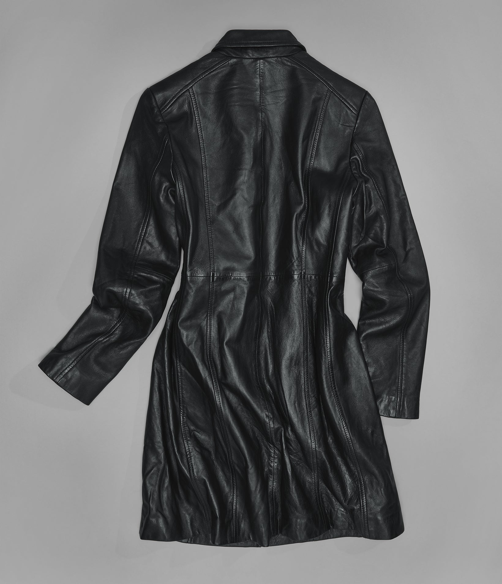 Nora Button Down Leather Trench Coat | Wilsons Leather