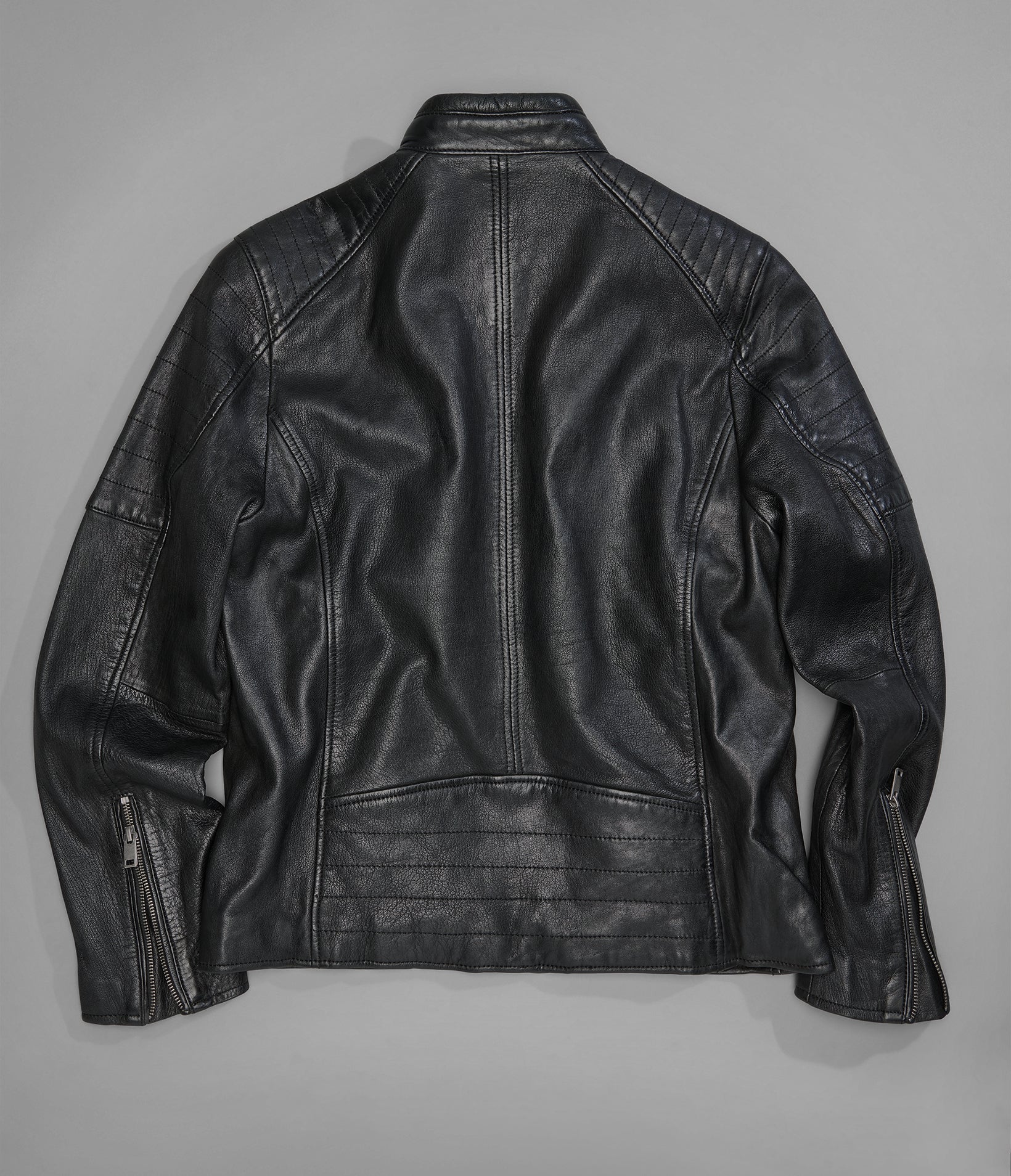 Lance Collarless Leather Moto Jacket | Wilsons Leather