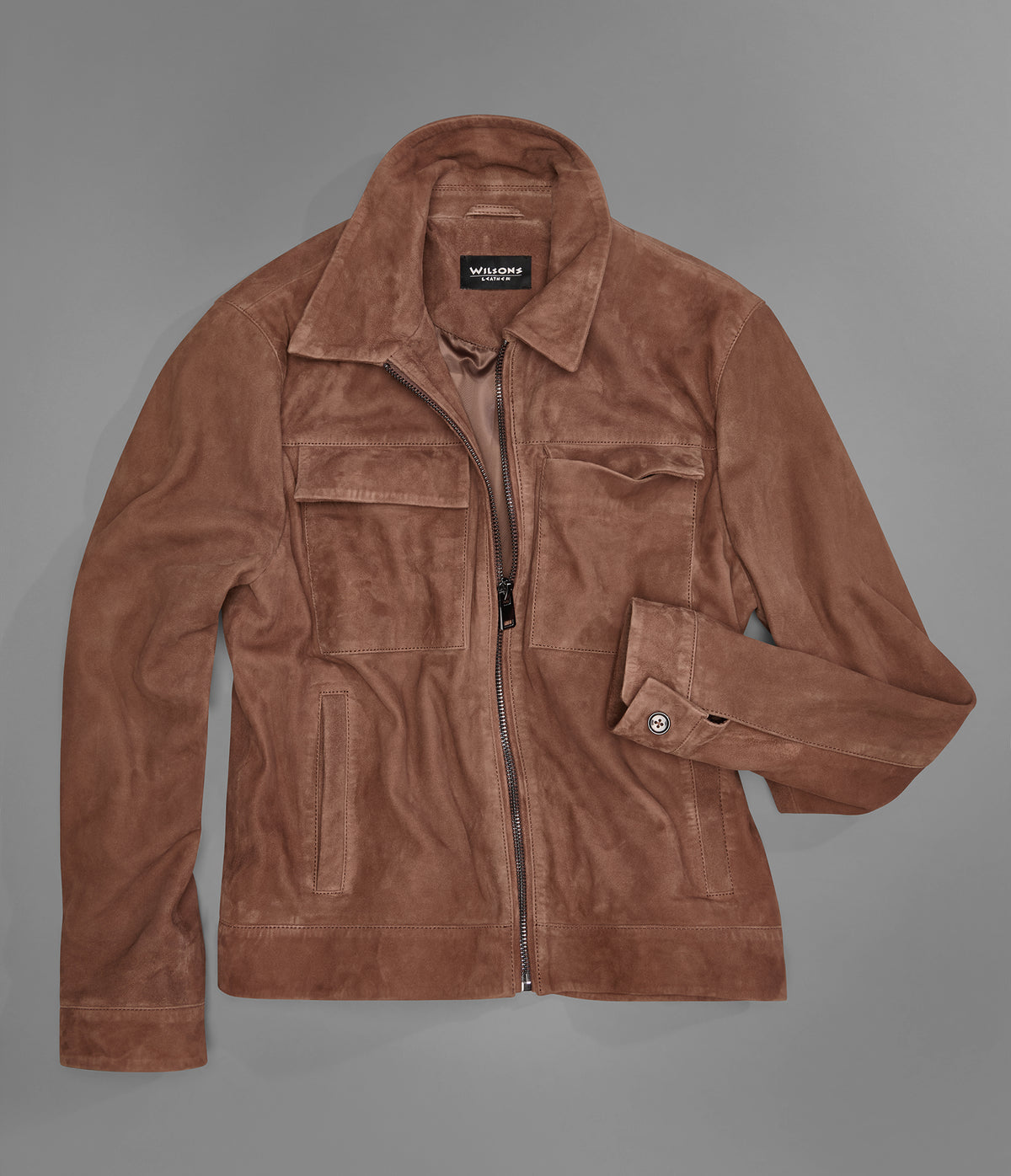 Banks Suede Zip Shirt Jacket | Wilsons Leather