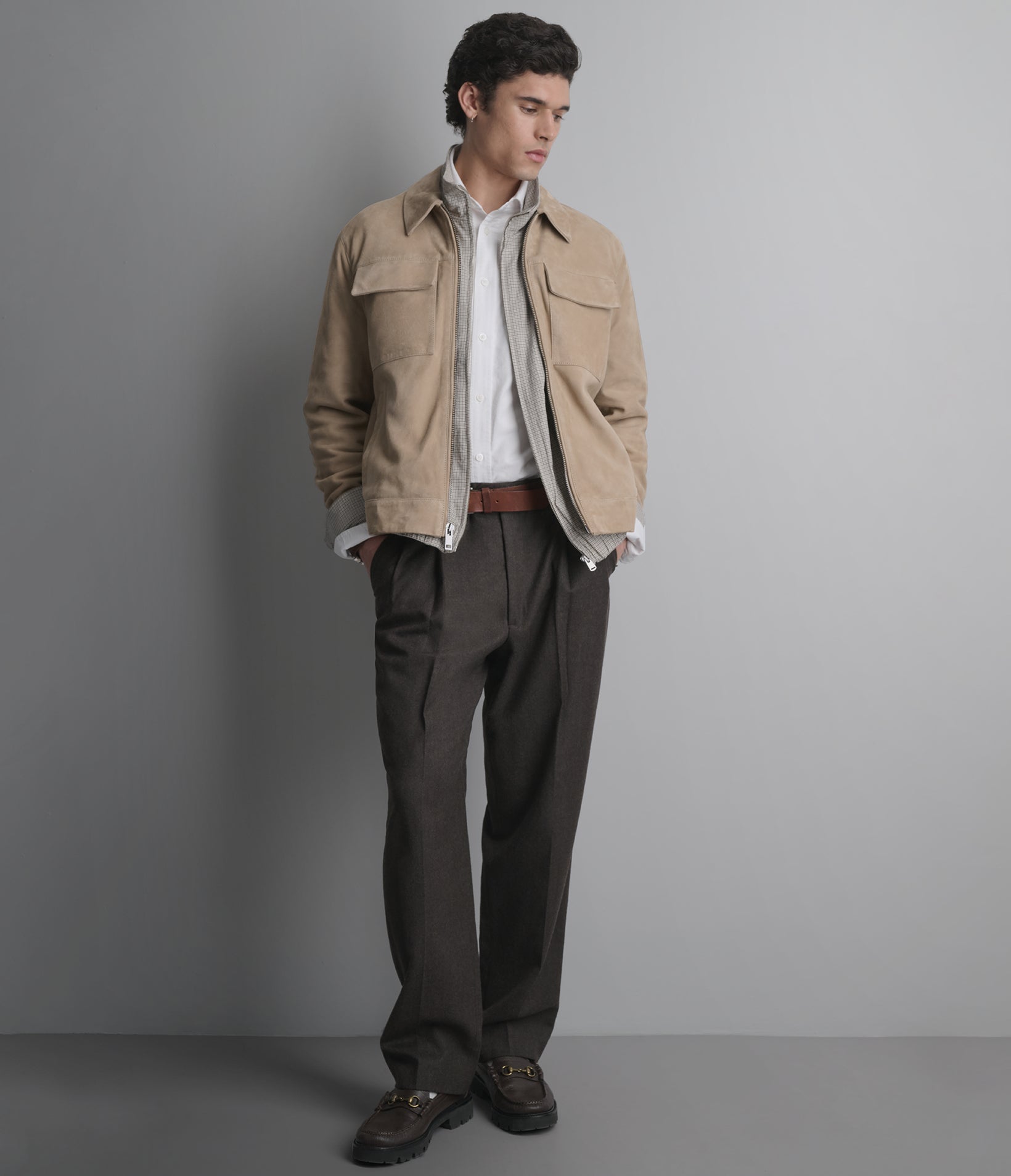 Banks Suede Zip Shirt Jacket View 8 | Men's Leather