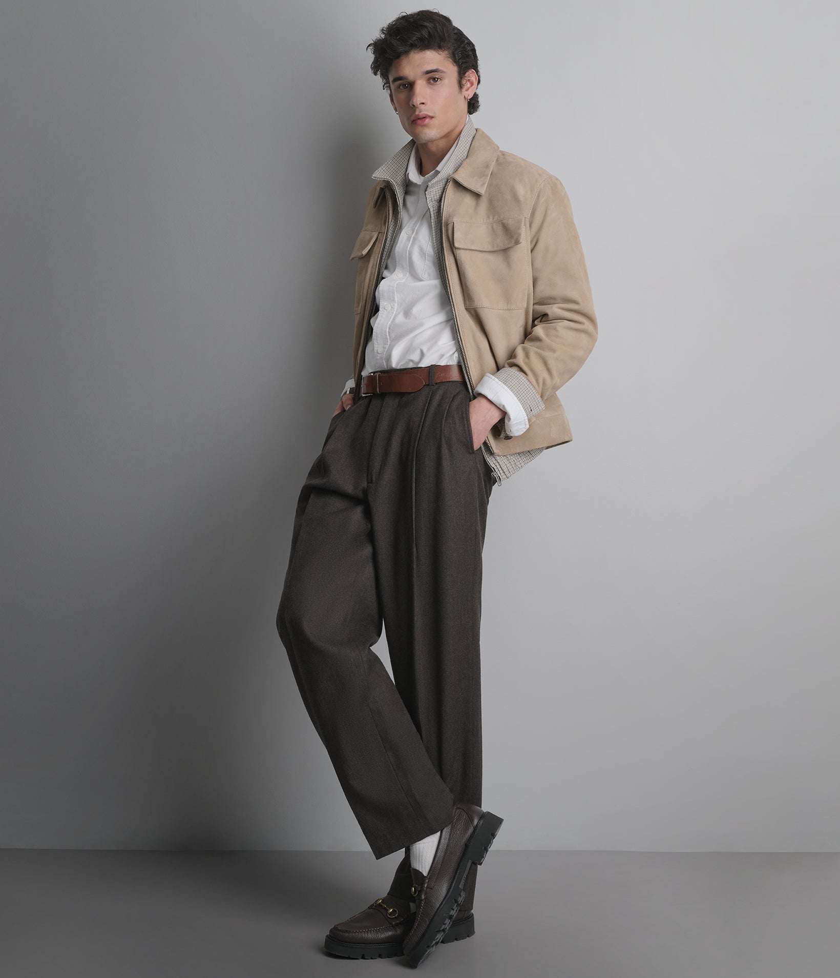 Banks Suede Zip Shirt Jacket View 7 | Men's Leather