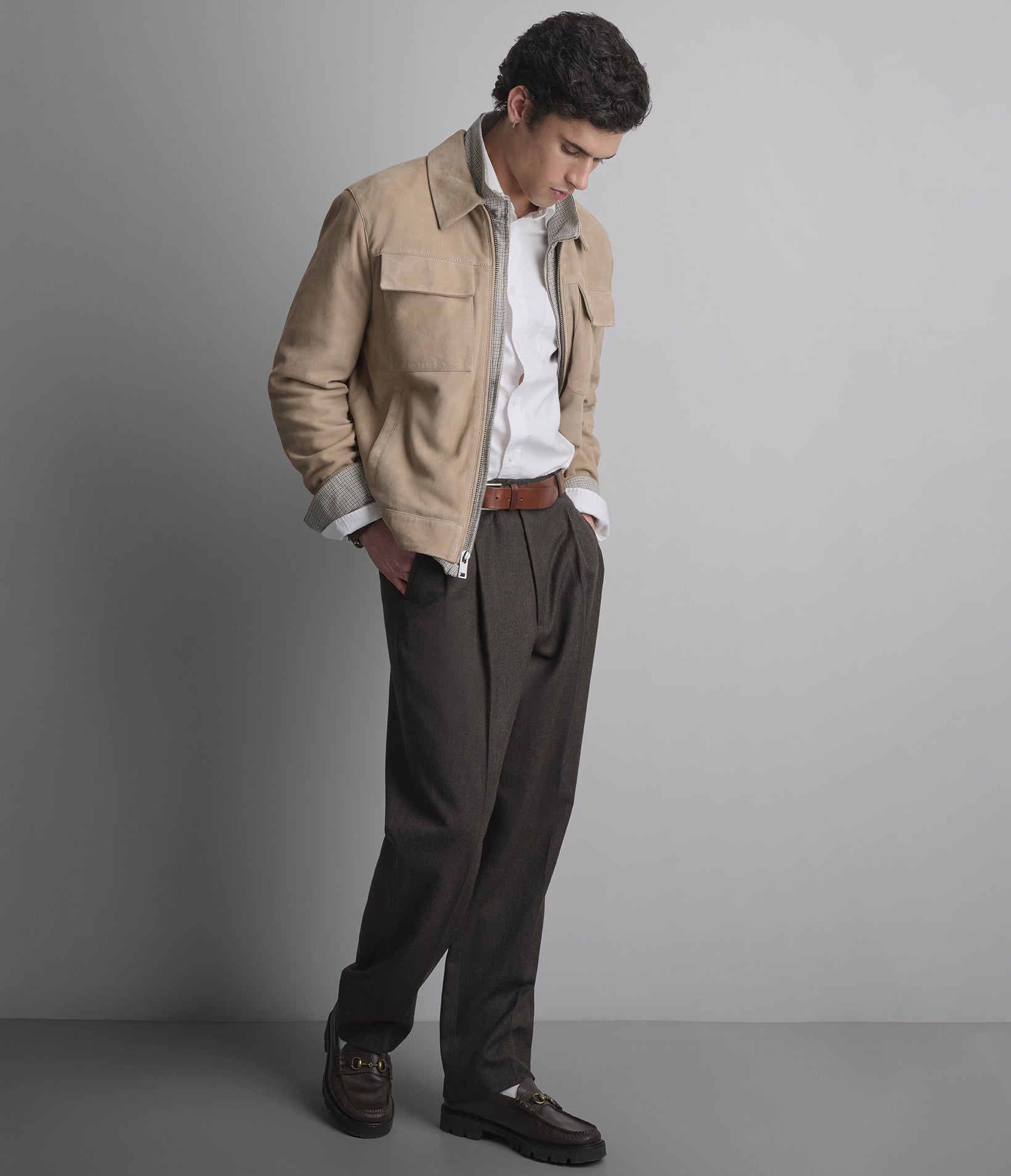 Banks Suede Zip Shirt Jacket View 6 | Men's Leather