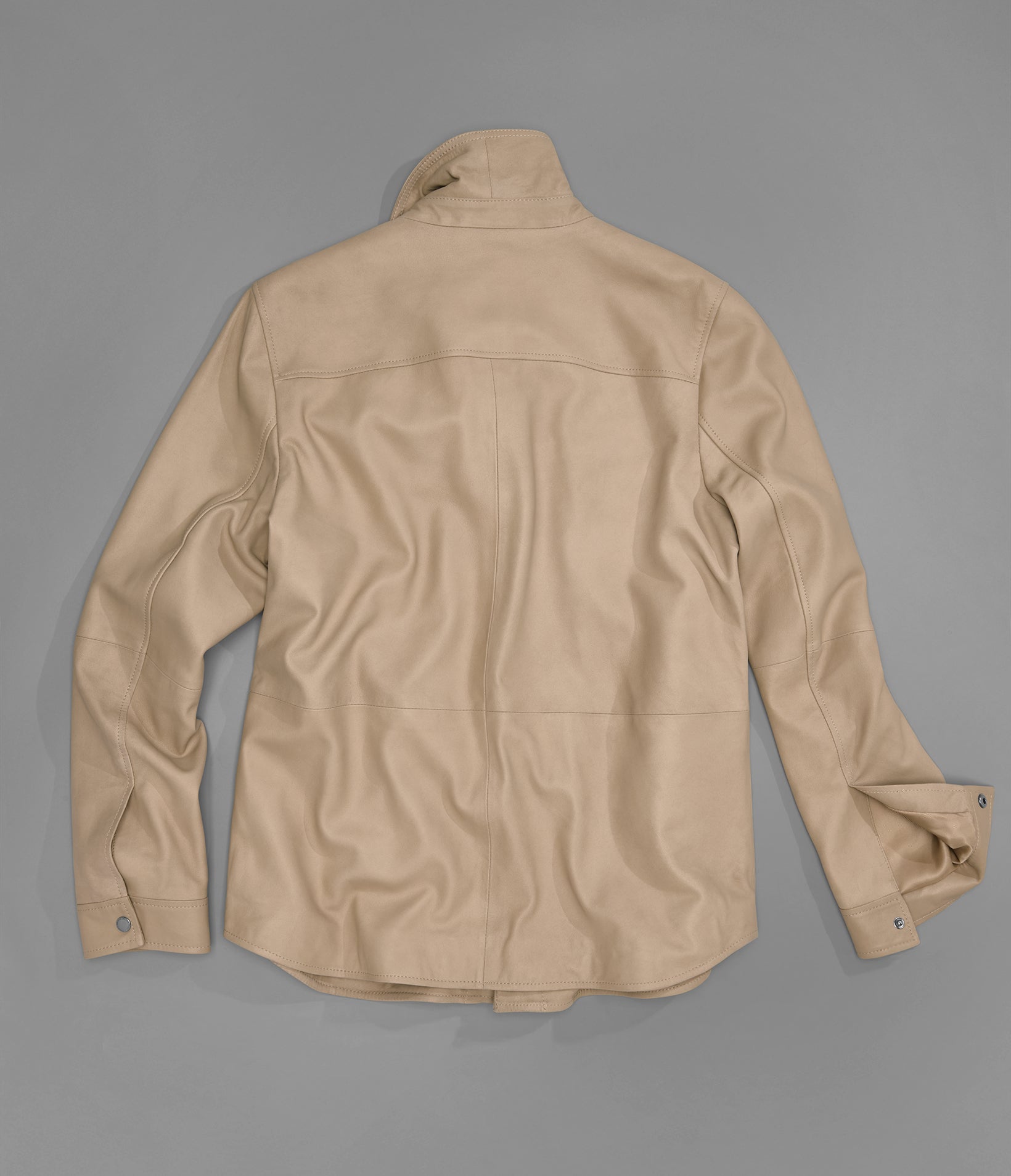 Wren Lightweight Leather Zip Shirt Jacket View 4 | Men's New Arrivals