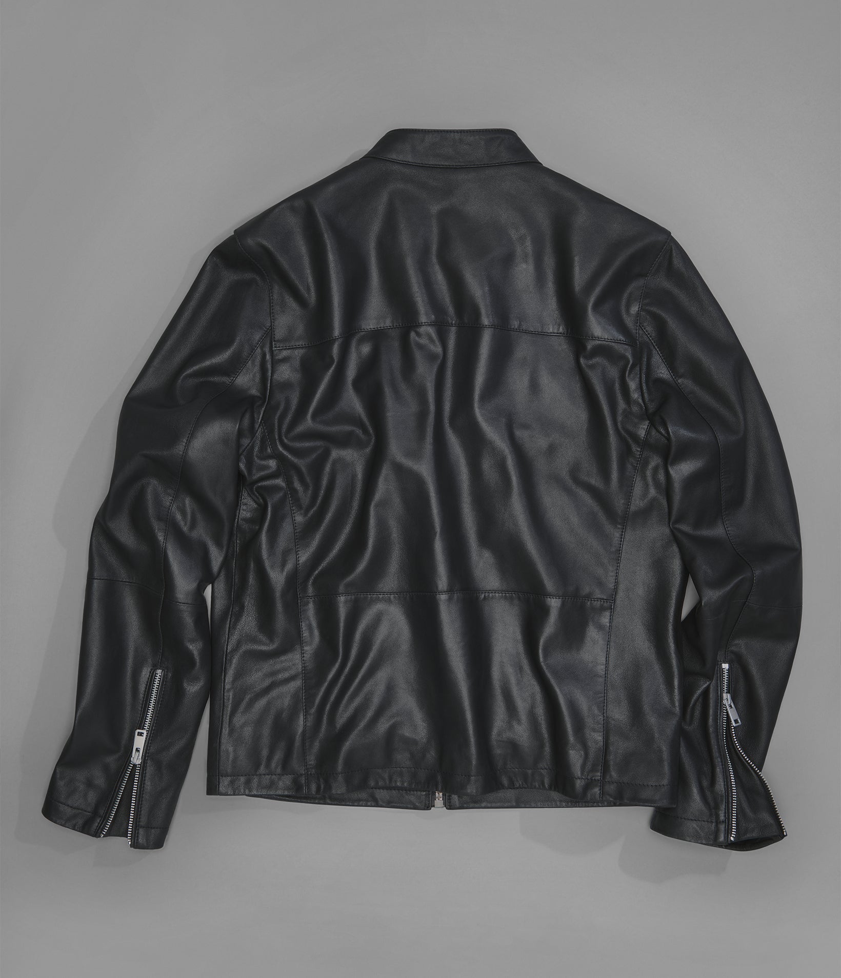 Quinton Lightweight Leather Racer Jacket View 4 | Men's New Arrivals