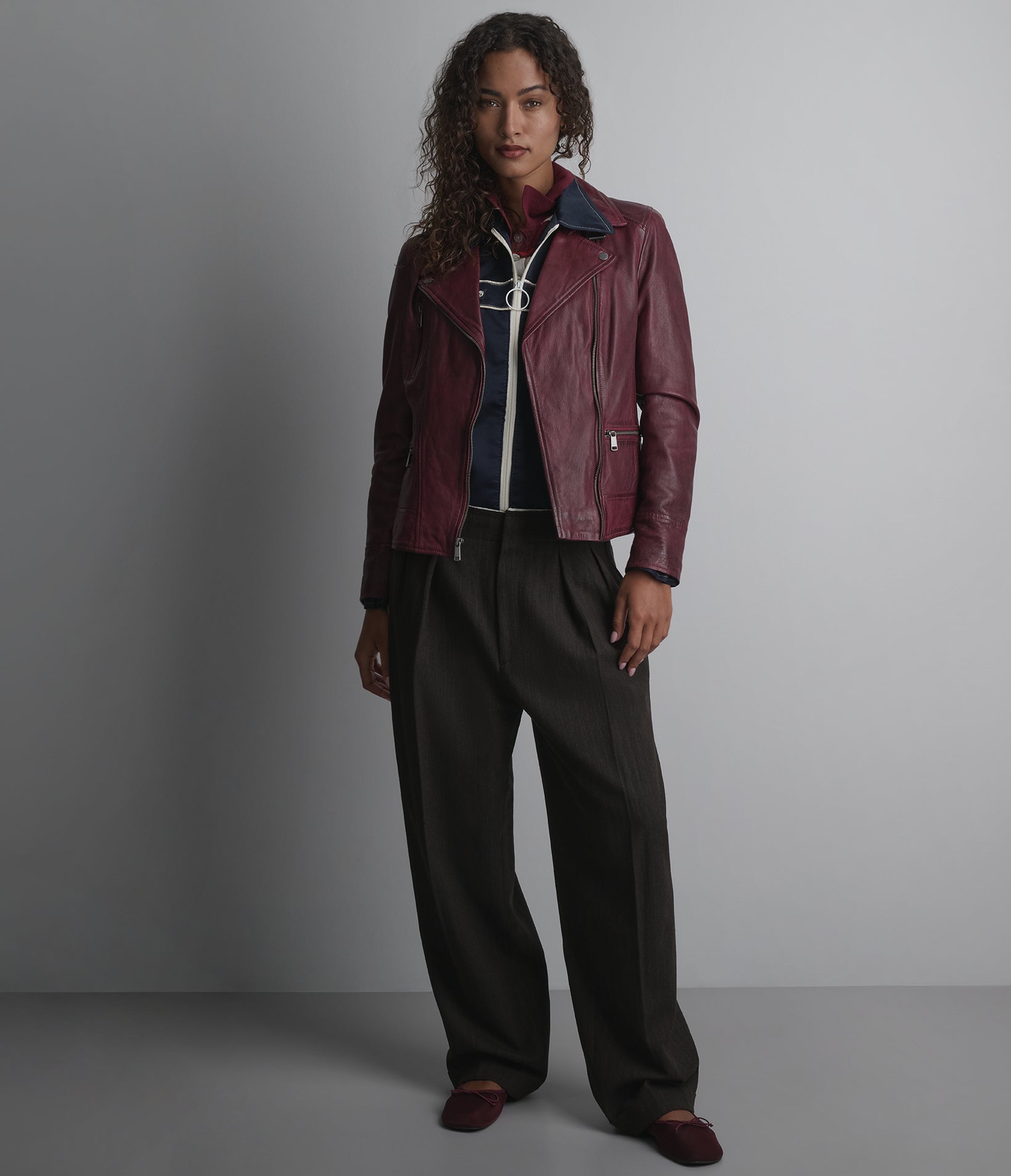 Marissa Asymmetric Moto Jacket View 1 | Women's Jackets Under $200