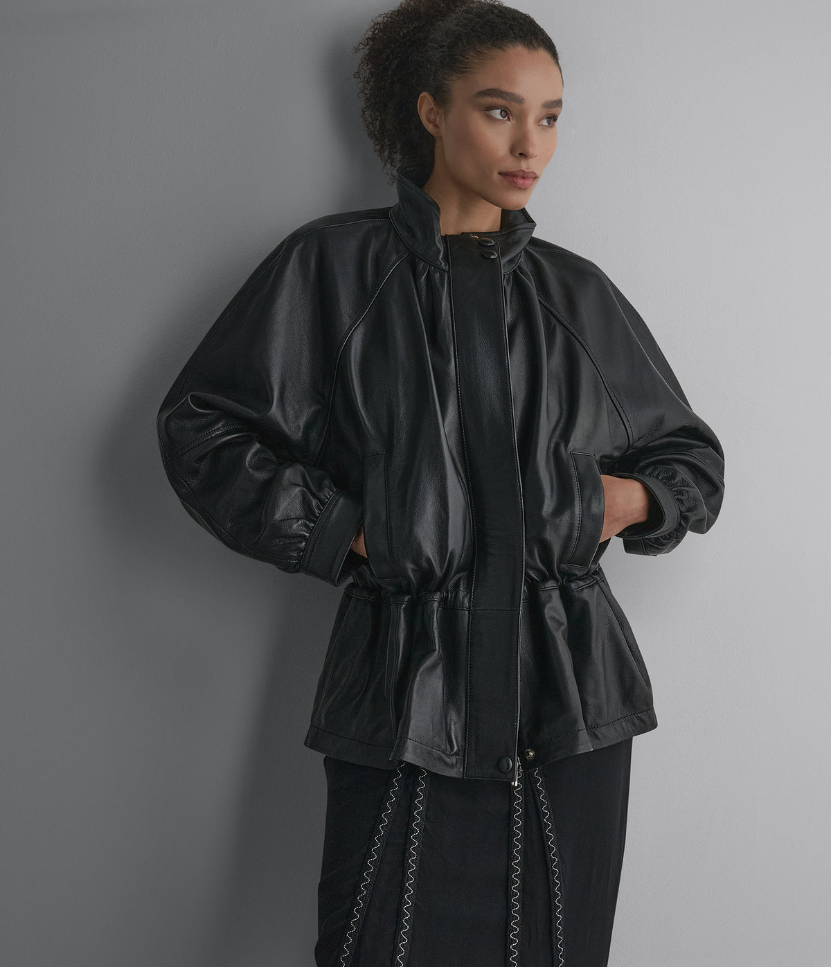 Allision Leather Anorak View 6